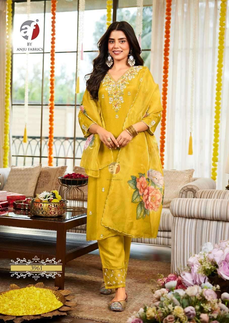 ANJU FAB PRESENTS SAHELI  TISSUE SHIMMER READYMADE TRENDY SALWAR SUITS CATALOG WHOLESALER AND EXPORTER 