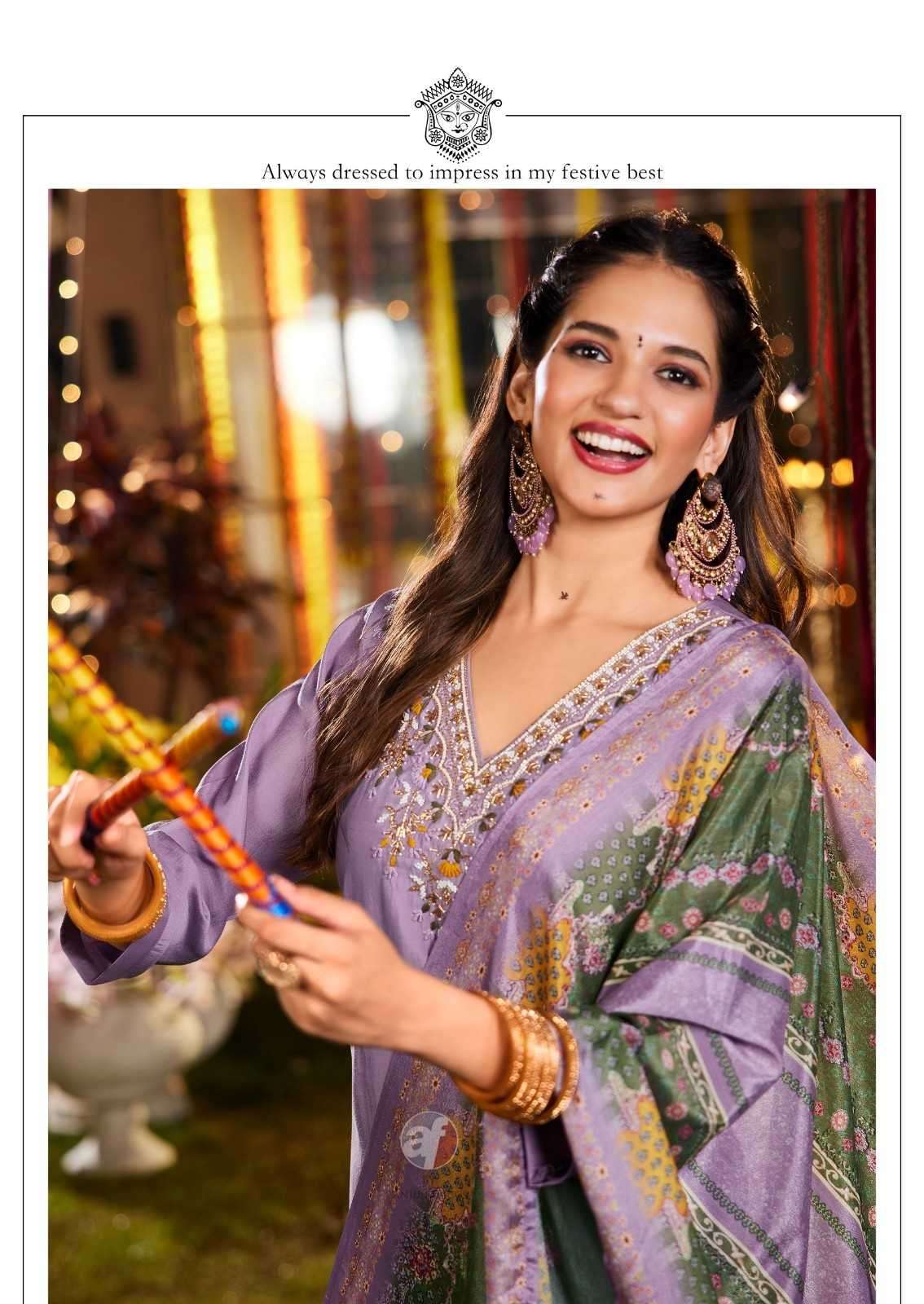 ANJU FAB PRESENTS SHARARAT VOL-8 MODAL SILK READYMADE HANDWORK BIG SIZE PARTY WEAR SUIT