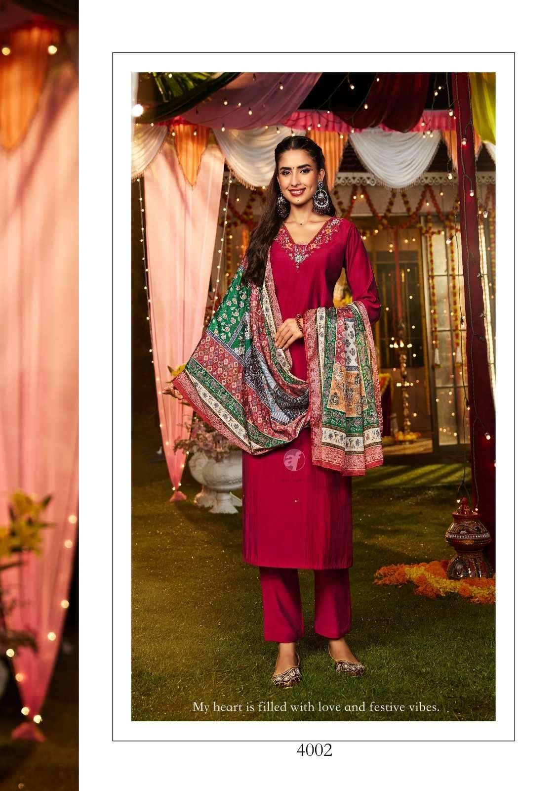 ANJU FAB PRESENTS SHARARAT VOL-8 MODAL SILK READYMADE HANDWORK BIG SIZE PARTY WEAR SUIT