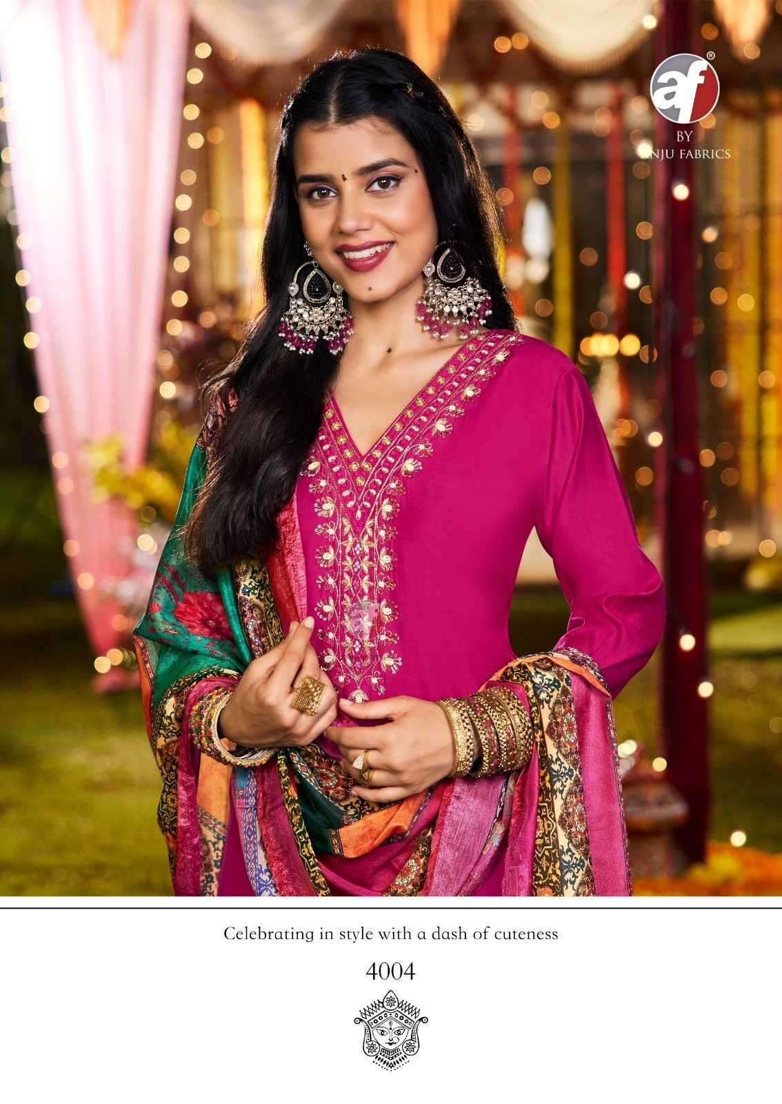 ANJU FAB PRESENTS SHARARAT VOL-8 MODAL SILK READYMADE HANDWORK BIG SIZE PARTY WEAR SUIT