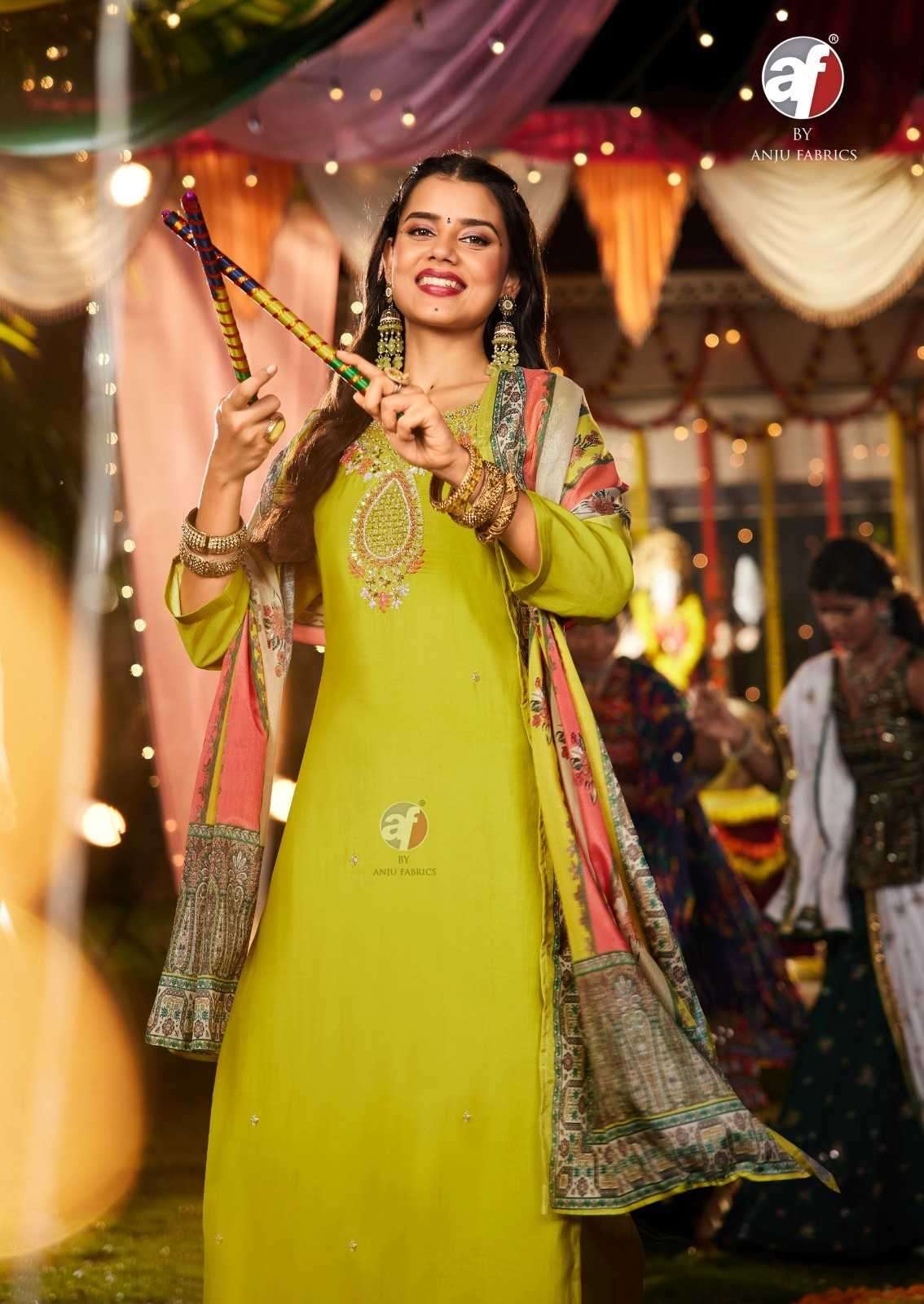 ANJU FAB PRESENTS SHARARAT VOL-8 MODAL SILK READYMADE HANDWORK BIG SIZE PARTY WEAR SUIT