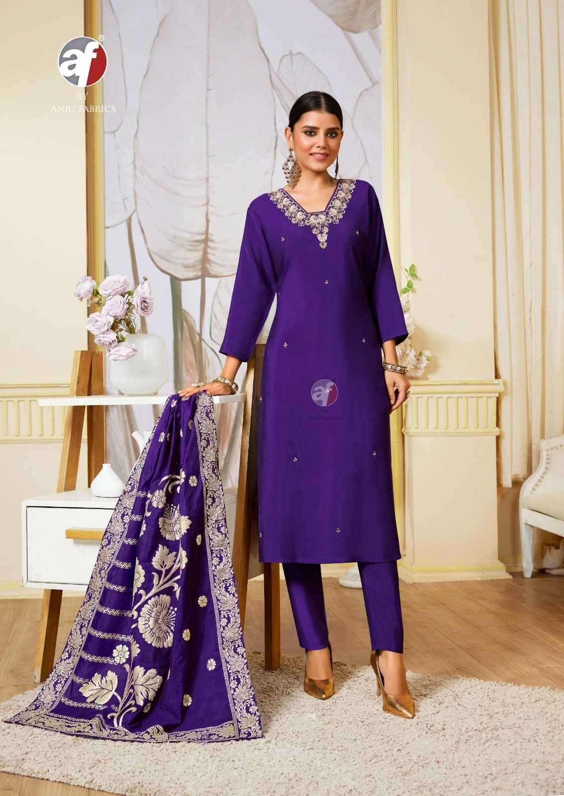 ANJU FAB PRESENTS VASTRA VOL-4 ROMAN SILK READYMADE COLLECTION LADIES KURTIS CATALOG WHOLESALER AND EXPORTER 