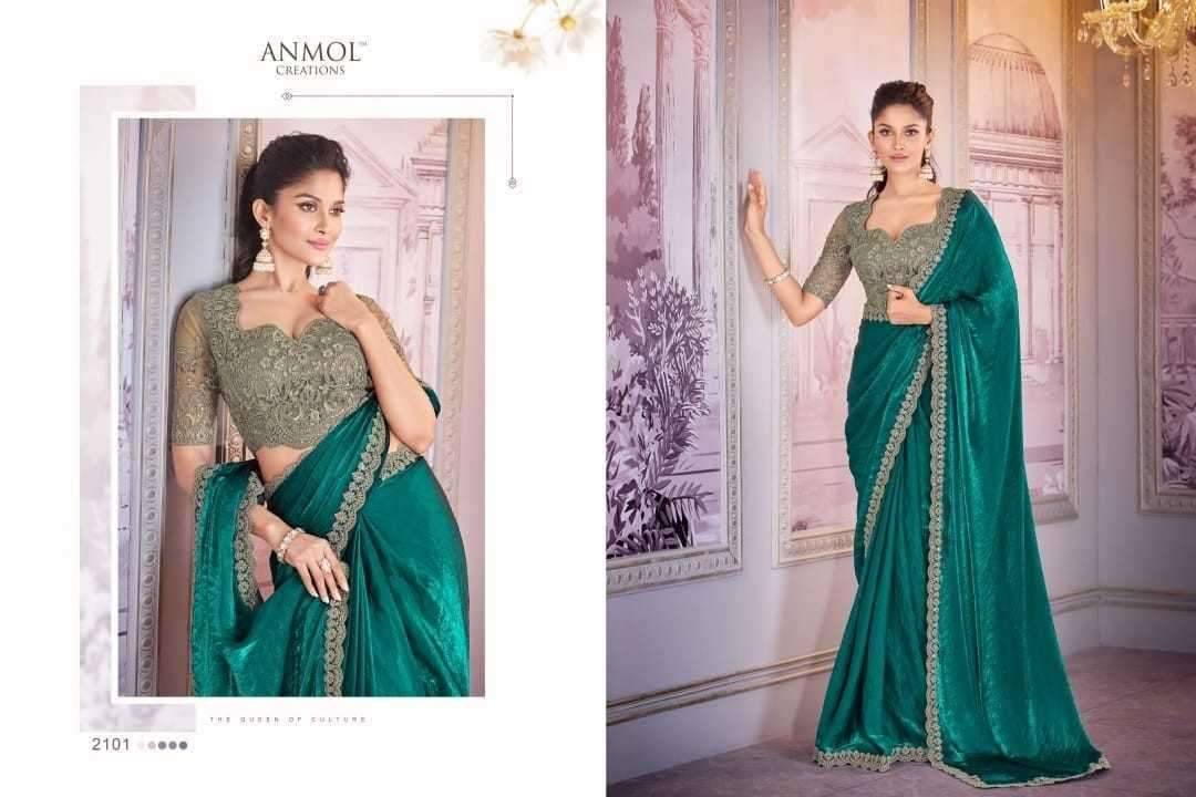 ANMOL CREATION PRESENTS KAINA VOL-2 2101-2116 FANCY PARTY WEAR SAREE FOR WOMEN CATALOG WHOLESALER AND EXPORTER 