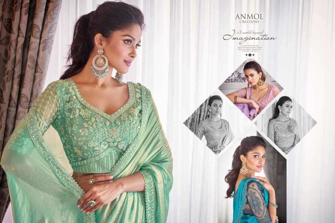 ANMOL CREATION PRESENTS KAINA VOL-2 2101-2116 FANCY PARTY WEAR SAREE FOR WOMEN CATALOG WHOLESALER AND EXPORTER 