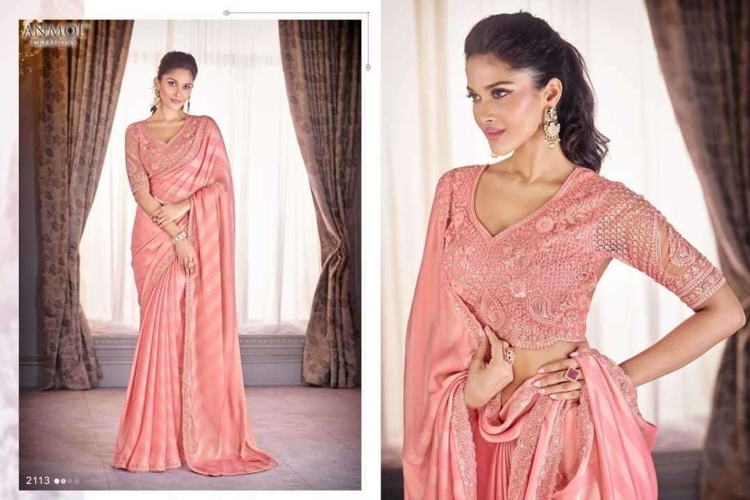 ANMOL CREATION PRESENTS KAINA VOL-2 2101-2116 FANCY PARTY WEAR SAREE FOR WOMEN CATALOG WHOLESALER AND EXPORTER 