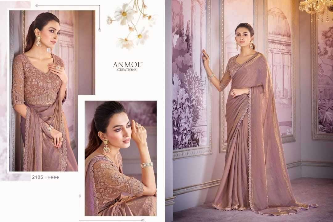 ANMOL CREATION PRESENTS KAINA VOL-2 2101-2116 FANCY PARTY WEAR SAREE FOR WOMEN CATALOG WHOLESALER AND EXPORTER 