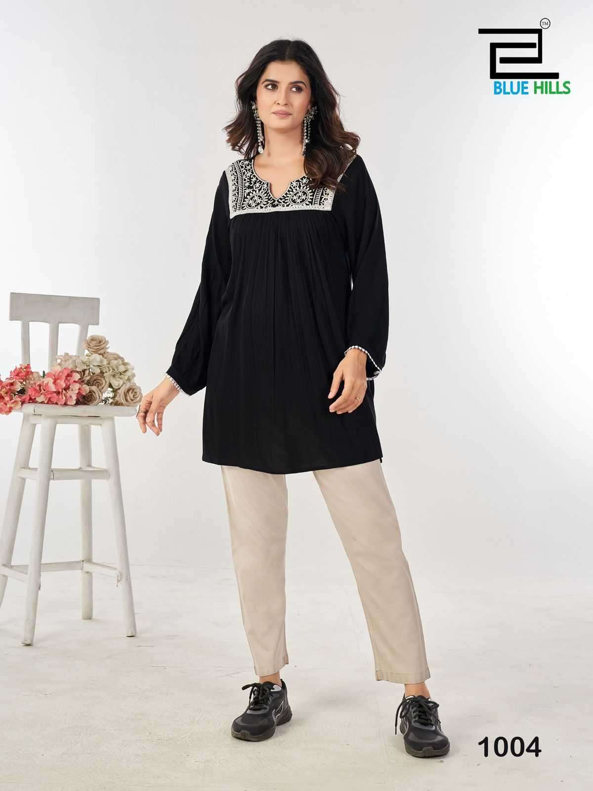 BLUE HILLS PRESENTS COKE STYLISH LOOK RAYON READYMADE GIRLS SHORT TOP CATALOG WHOLESALER AND EXPORTER 