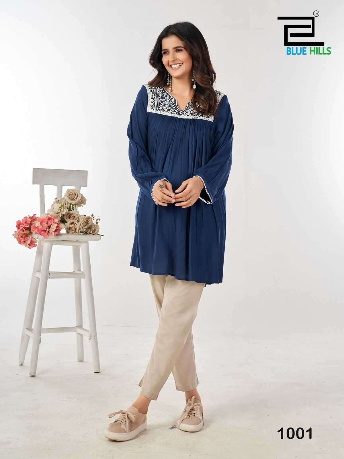 BLUE HILLS PRESENTS COKE STYLISH LOOK RAYON READYMADE GIRLS SHORT TOP CATALOG WHOLESALER AND EXPORTER 