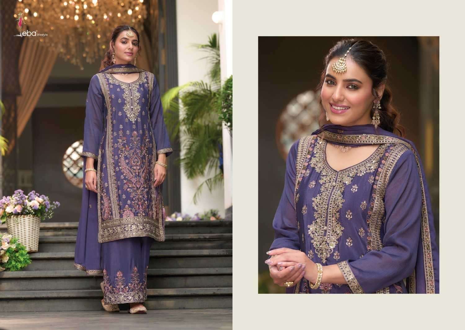 EBA LIFESTYLE PRESENTS RUBY CHINON READYMADE PARTY WEAR LADIES SUIT CATALOG WHOLESALER AND EXPORTER 