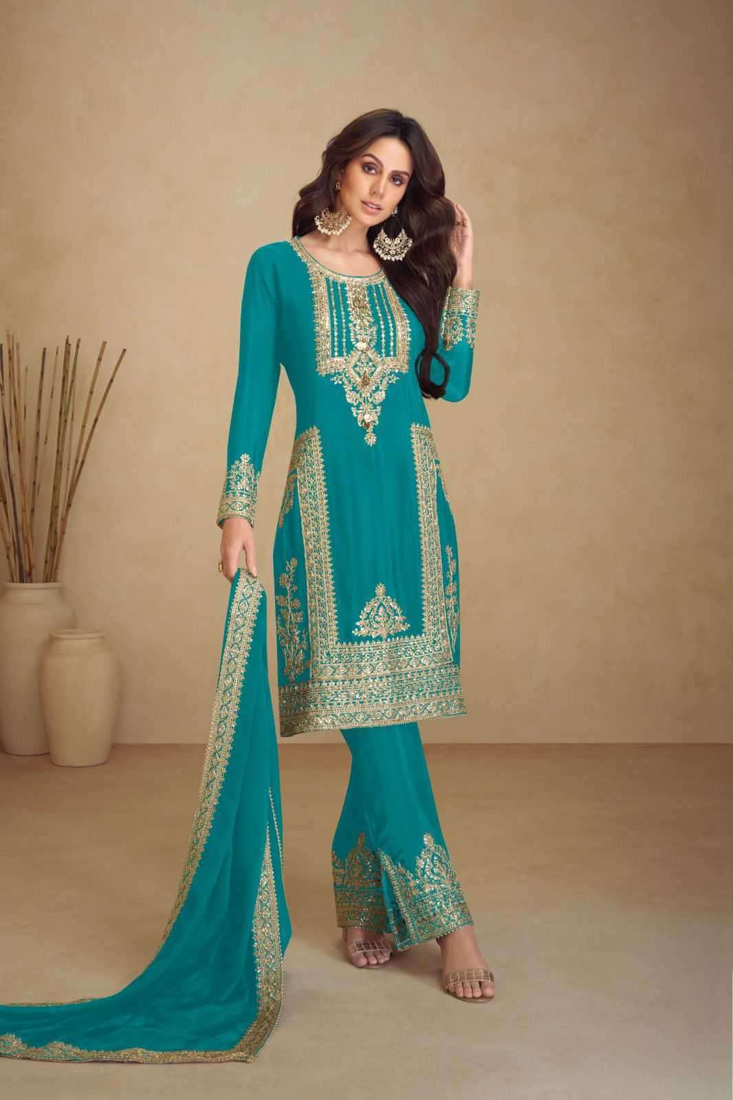 GULKAYRA DESIGNER PRESENTS APSARA VOL 2 CHINON READYMADE PARTY WEAR 3PCS DRESS CATALOG WHOLESALER AND EXPORTER 