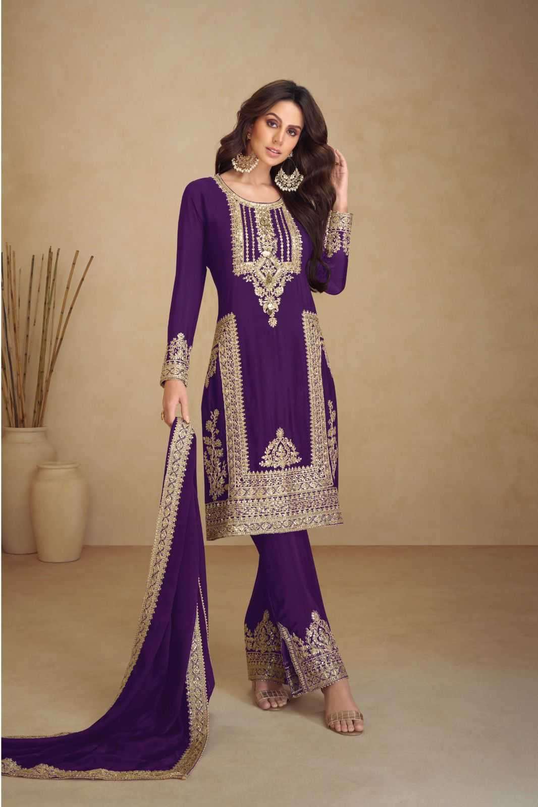 GULKAYRA DESIGNER PRESENTS APSARA VOL 2 CHINON READYMADE PARTY WEAR 3PCS DRESS CATALOG WHOLESALER AND EXPORTER 