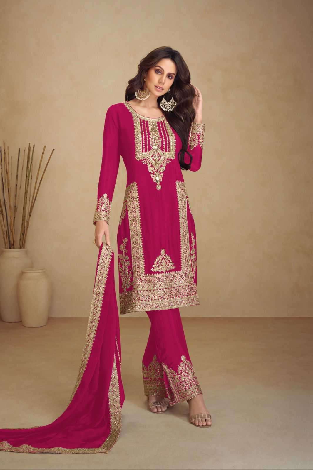 GULKAYRA DESIGNER PRESENTS APSARA VOL 2 CHINON READYMADE PARTY WEAR 3PCS DRESS CATALOG WHOLESALER AND EXPORTER 