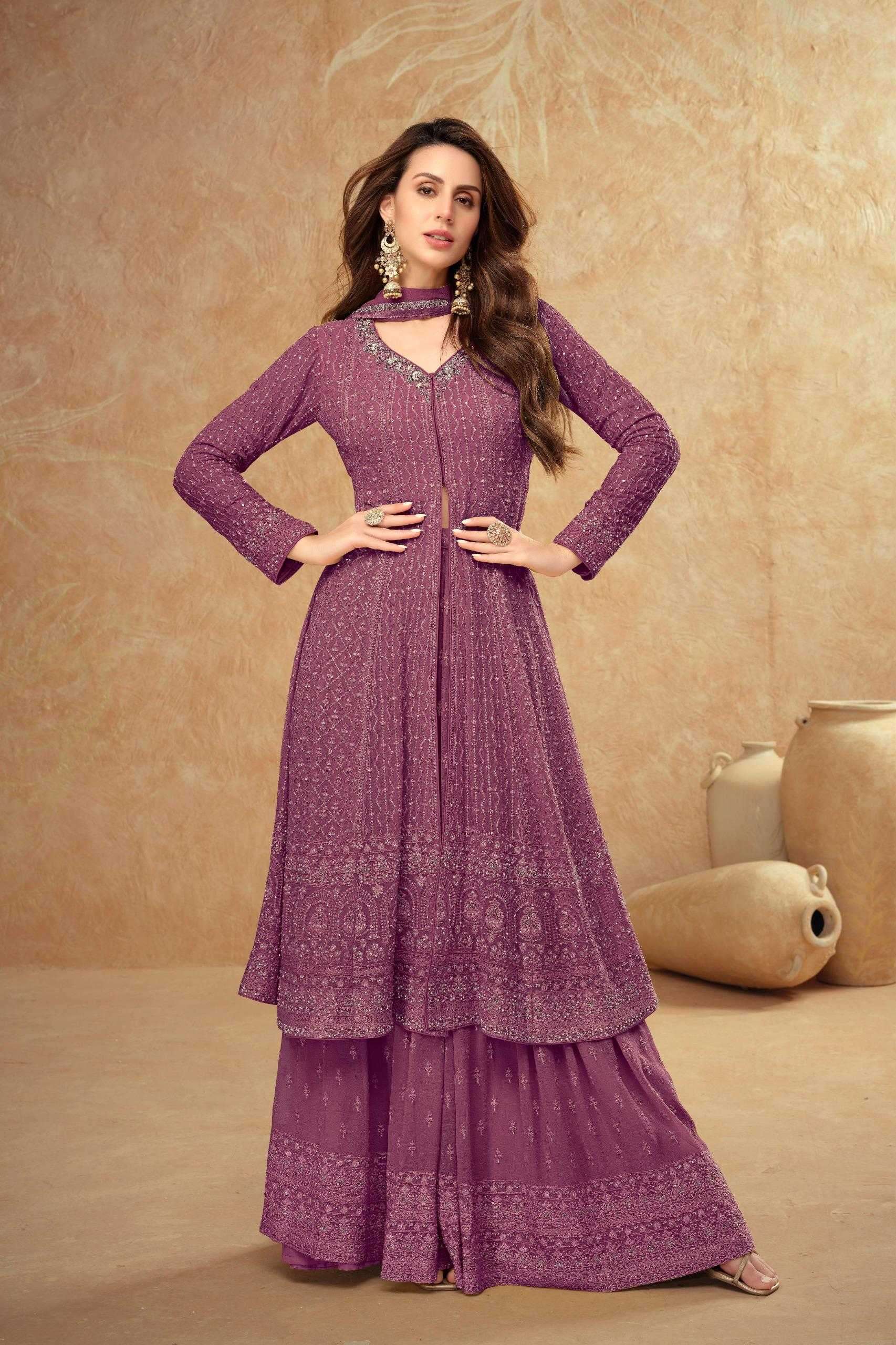 GULKAYRA DESIGNER PRESENTS FARINA GEORGETTE READYMADE OCCASION WEAR 3PCS DRESS CATALOG WHOLESALER 