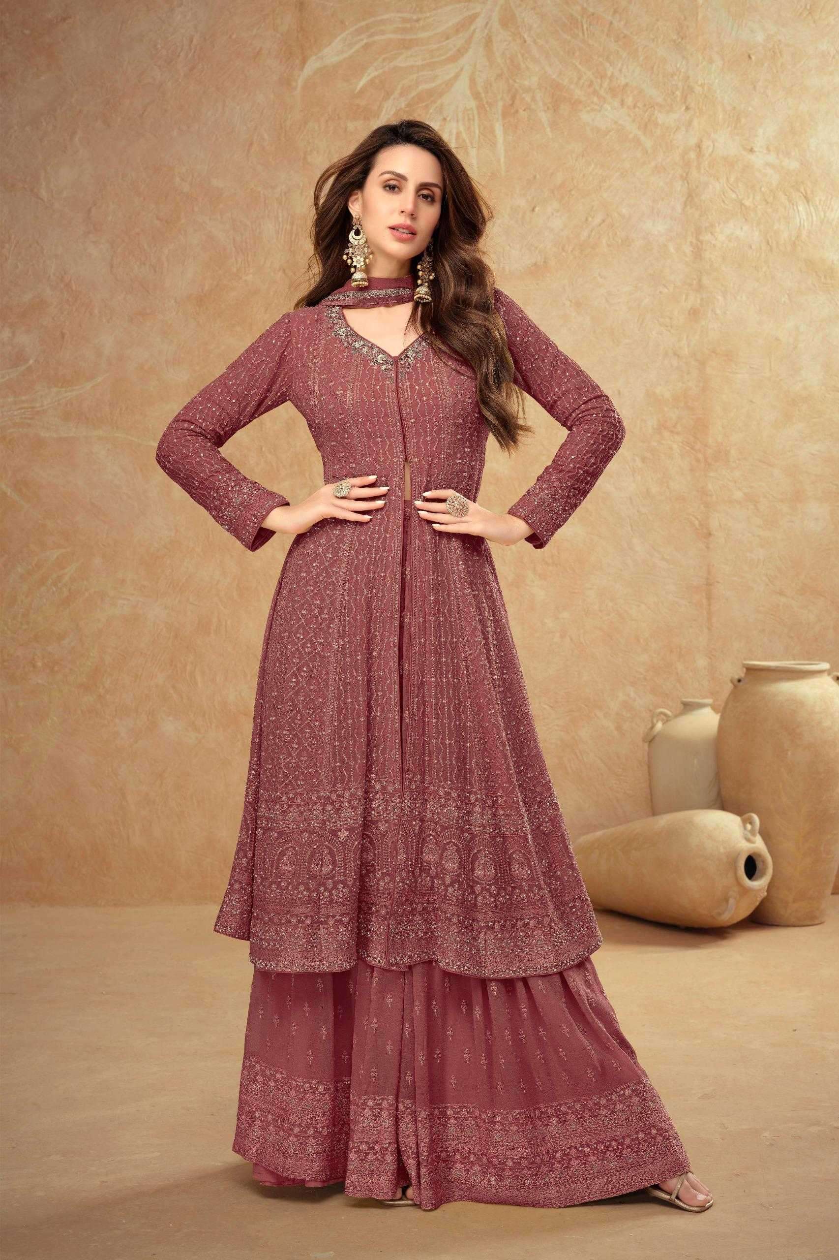 GULKAYRA DESIGNER PRESENTS FARINA GEORGETTE READYMADE OCCASION WEAR 3PCS DRESS CATALOG WHOLESALER 