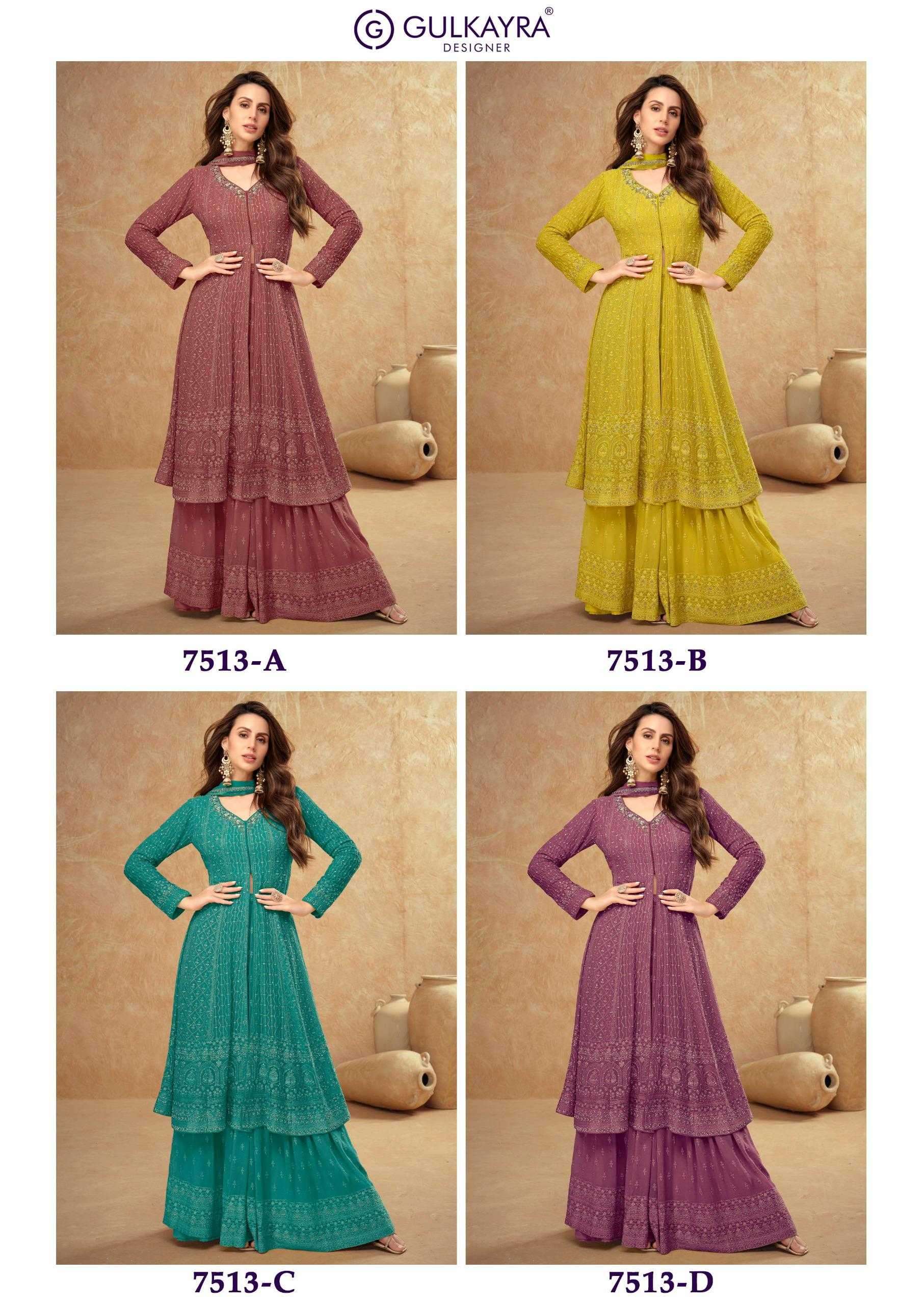 GULKAYRA DESIGNER PRESENTS FARINA GEORGETTE READYMADE OCCASION WEAR 3PCS DRESS CATALOG WHOLESALER 