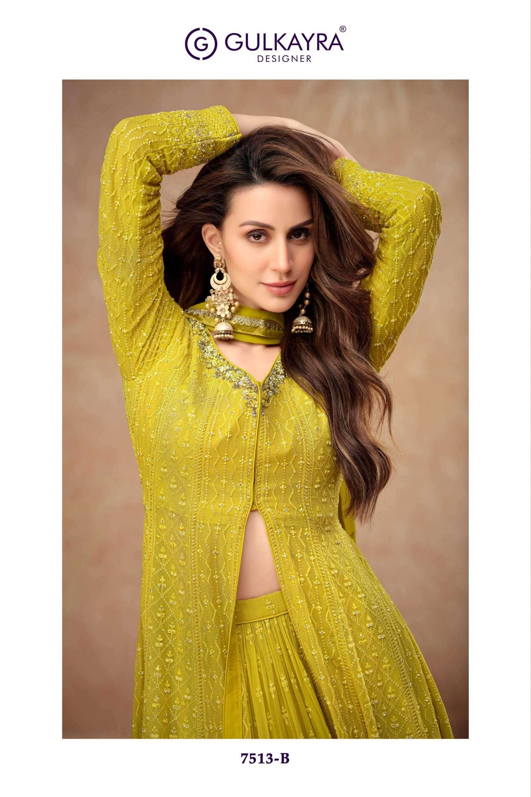 GULKAYRA DESIGNER PRESENTS FARINA GEORGETTE READYMADE OCCASION WEAR 3PCS DRESS CATALOG WHOLESALER 