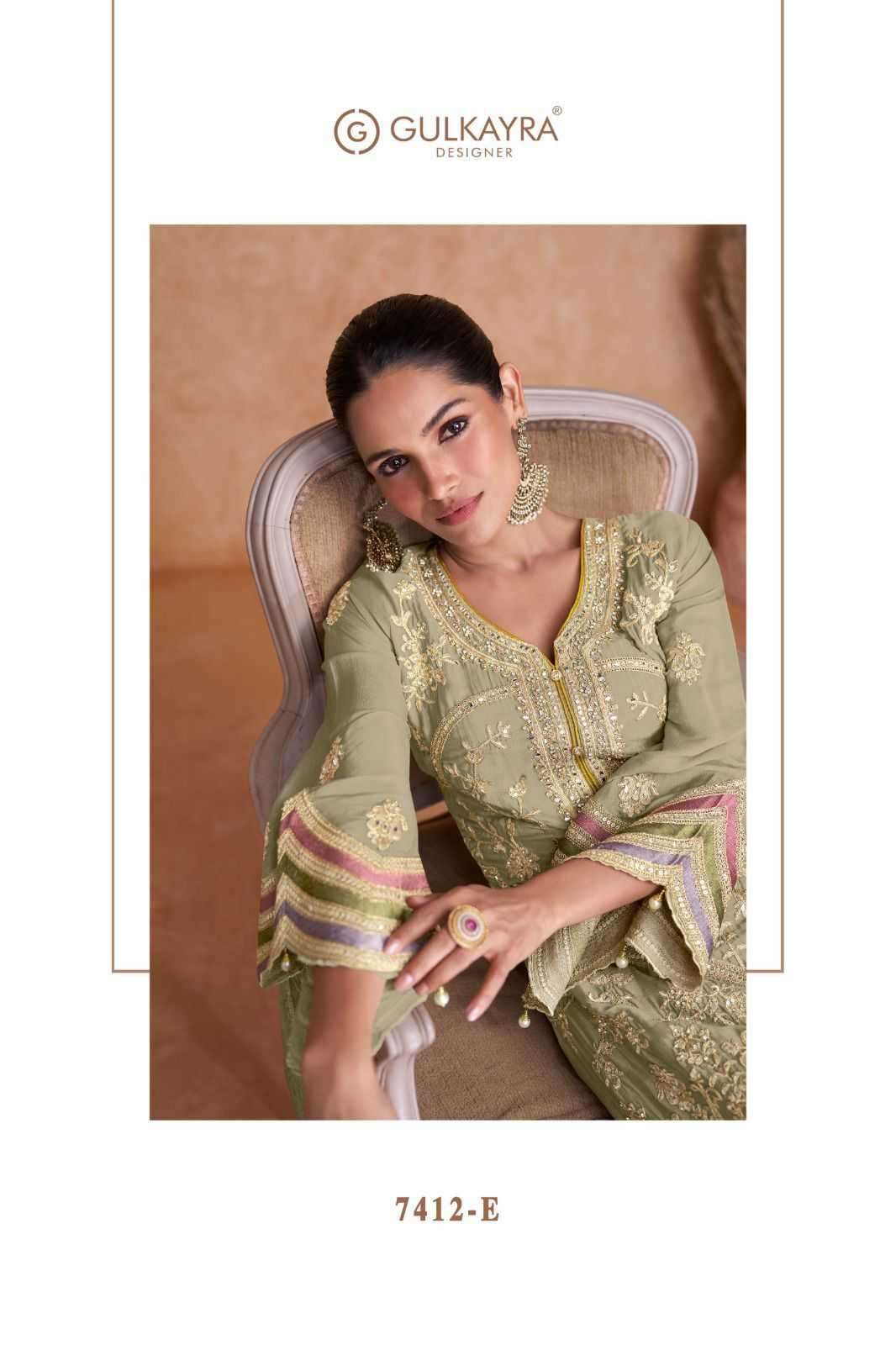GULKAYRA DESIGNER PRESENTS LIYANA VOL-1 FULLY STITCH CLASSIC CHINON 3PCS DRESS CATALOG WHOLESALER AND EXPORTER 