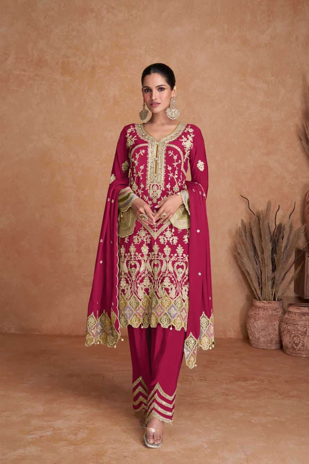GULKAYRA DESIGNER PRESENTS LIYANA VOL-1 FULLY STITCH CLASSIC CHINON 3PCS DRESS CATALOG WHOLESALER AND EXPORTER 