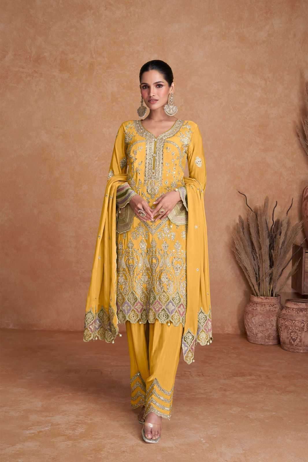 GULKAYRA DESIGNER PRESENTS LIYANA VOL-1 FULLY STITCH CLASSIC CHINON 3PCS DRESS CATALOG WHOLESALER AND EXPORTER 