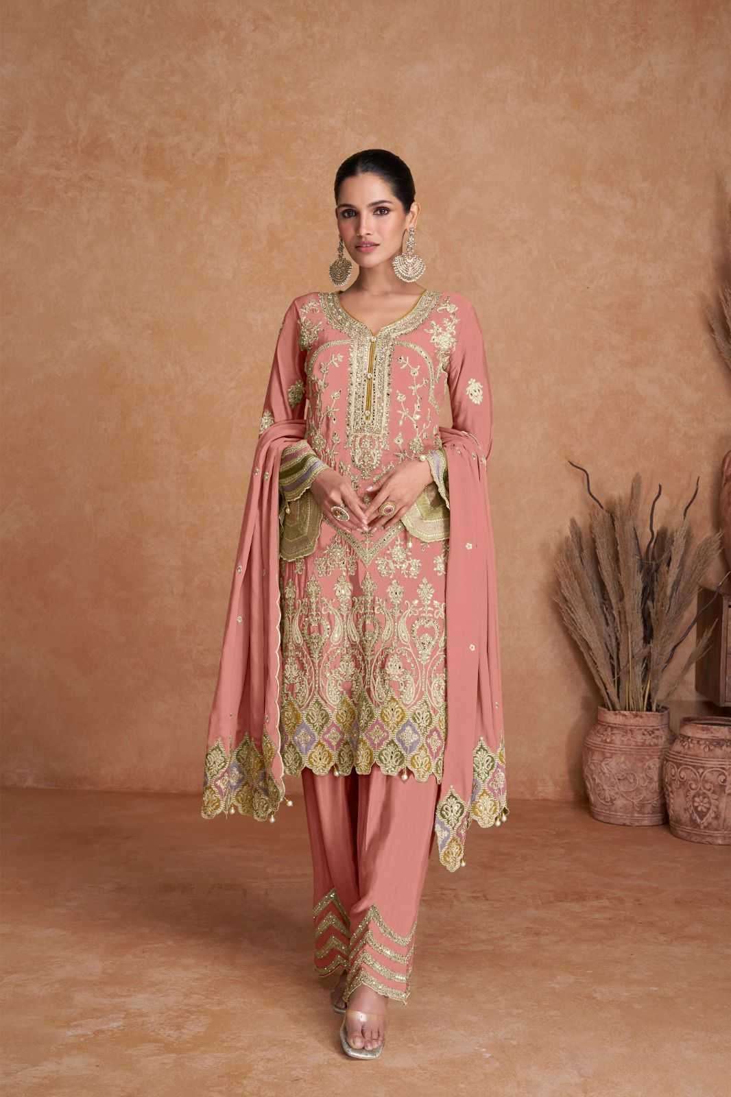 GULKAYRA DESIGNER PRESENTS LIYANA VOL-1 FULLY STITCH CLASSIC CHINON 3PCS DRESS CATALOG WHOLESALER AND EXPORTER 