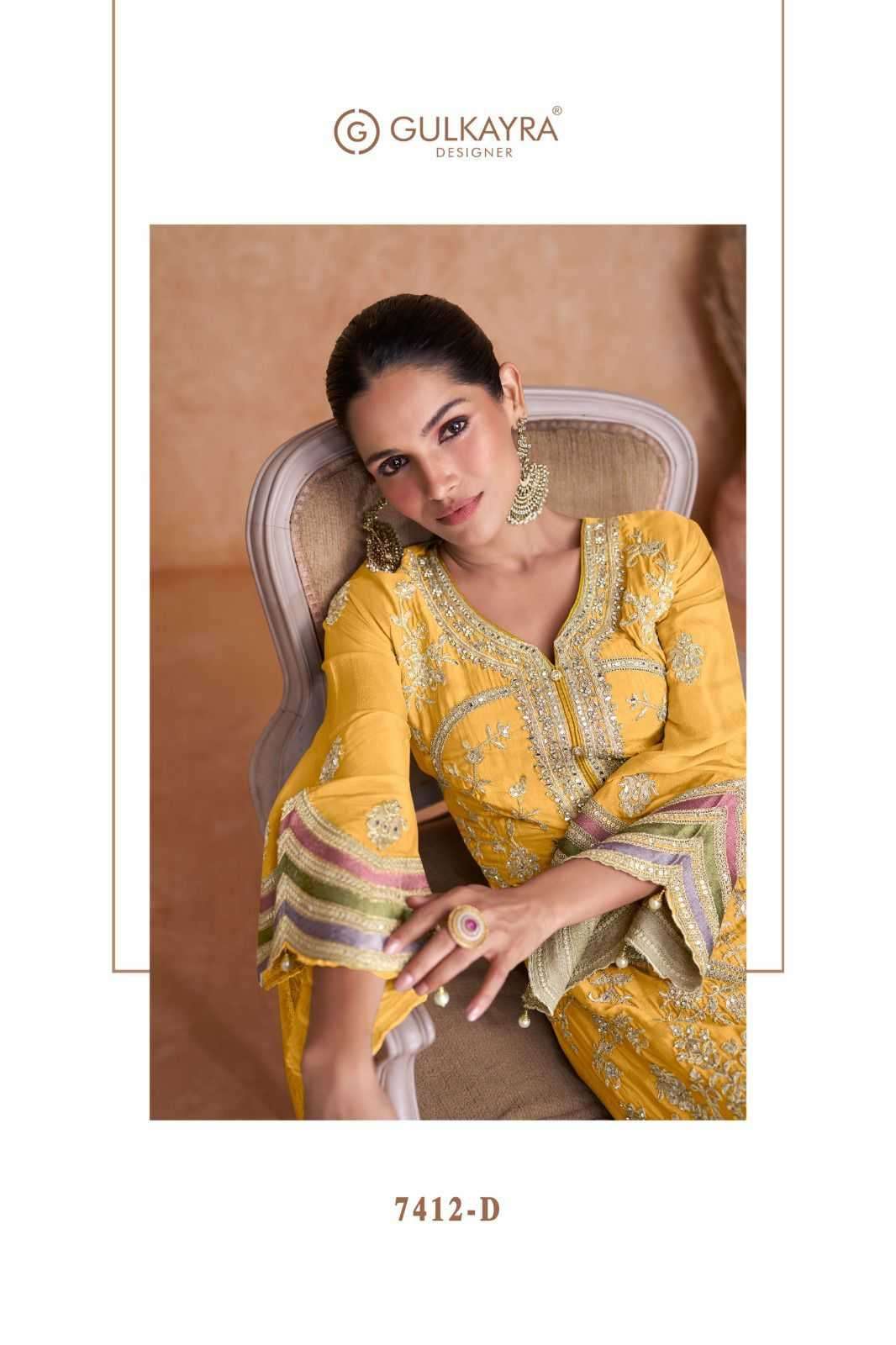 GULKAYRA DESIGNER PRESENTS LIYANA VOL-1 FULLY STITCH CLASSIC CHINON 3PCS DRESS CATALOG WHOLESALER AND EXPORTER 
