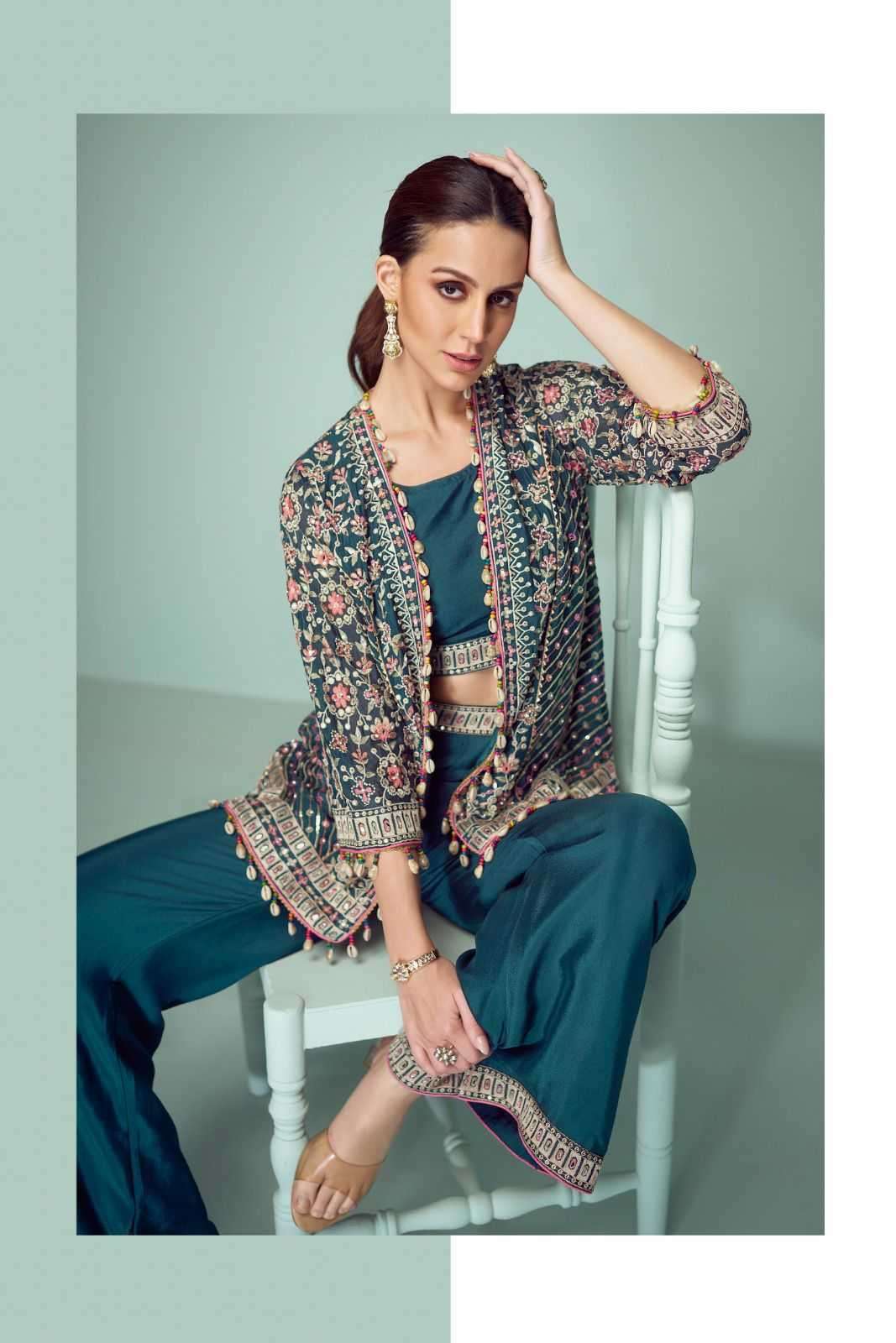 GULKAYRA DESIGNER PRESENTS MARIYAM CHINON EXCLUSIVE DESIGN FULL STITCH INDO WESTERN DRESS CATALOG WHOLESALER AND EXPORTER 