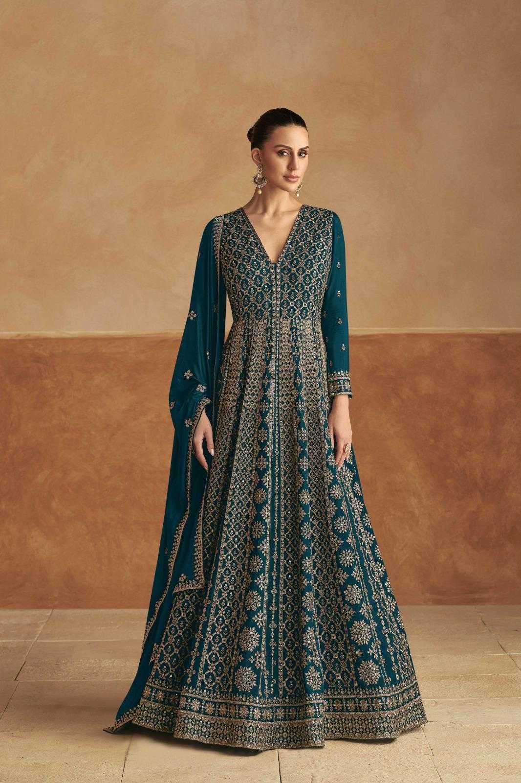 GULKAYRA DESIGNER PRESENTS NAGMA READYMADE EXCLUSIVE CHINON FESTIVE GOWN CATALOG WHOLESALER AND EXPORTER 
