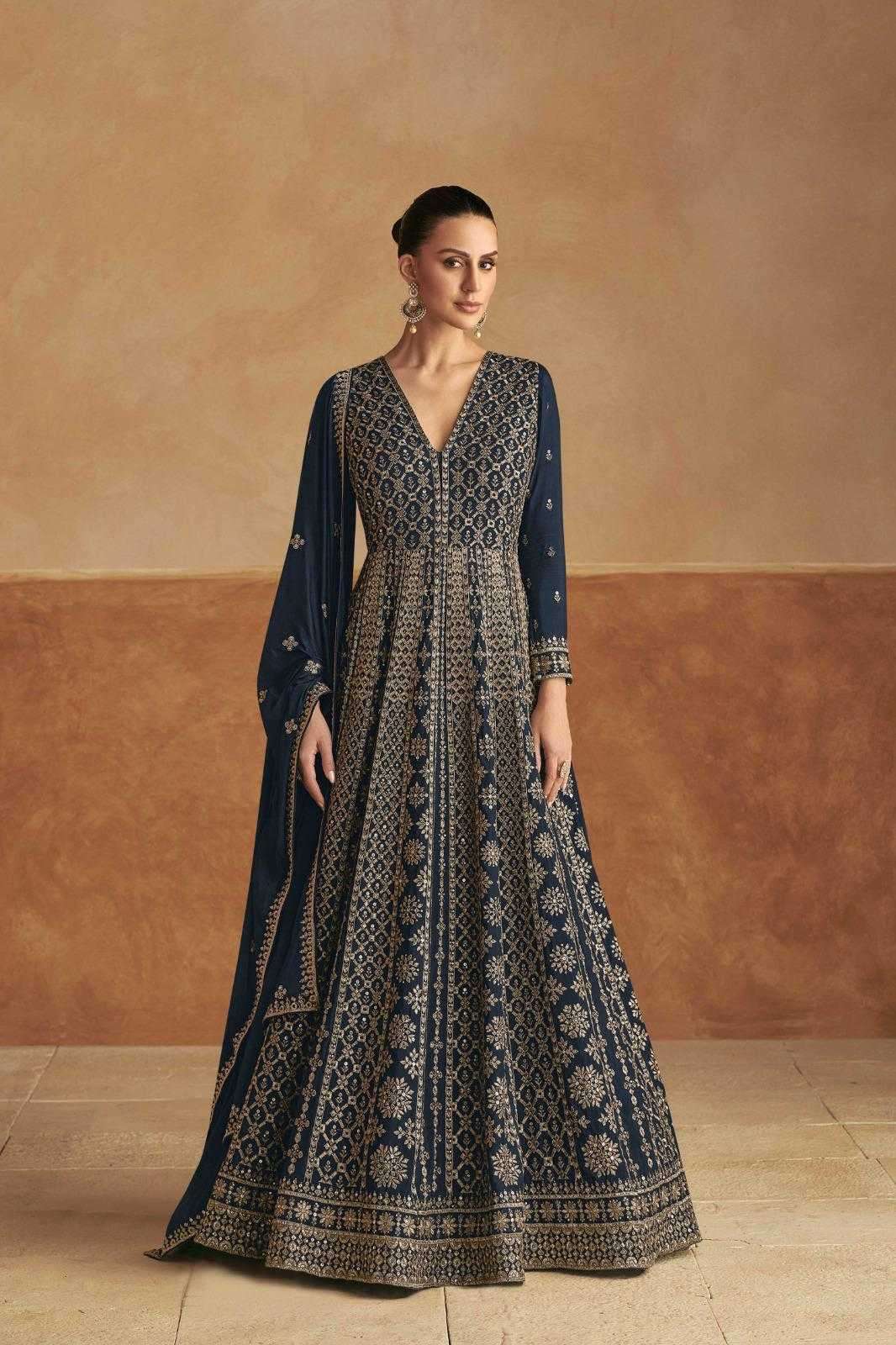 GULKAYRA DESIGNER PRESENTS NAGMA READYMADE EXCLUSIVE CHINON FESTIVE GOWN CATALOG WHOLESALER AND EXPORTER 