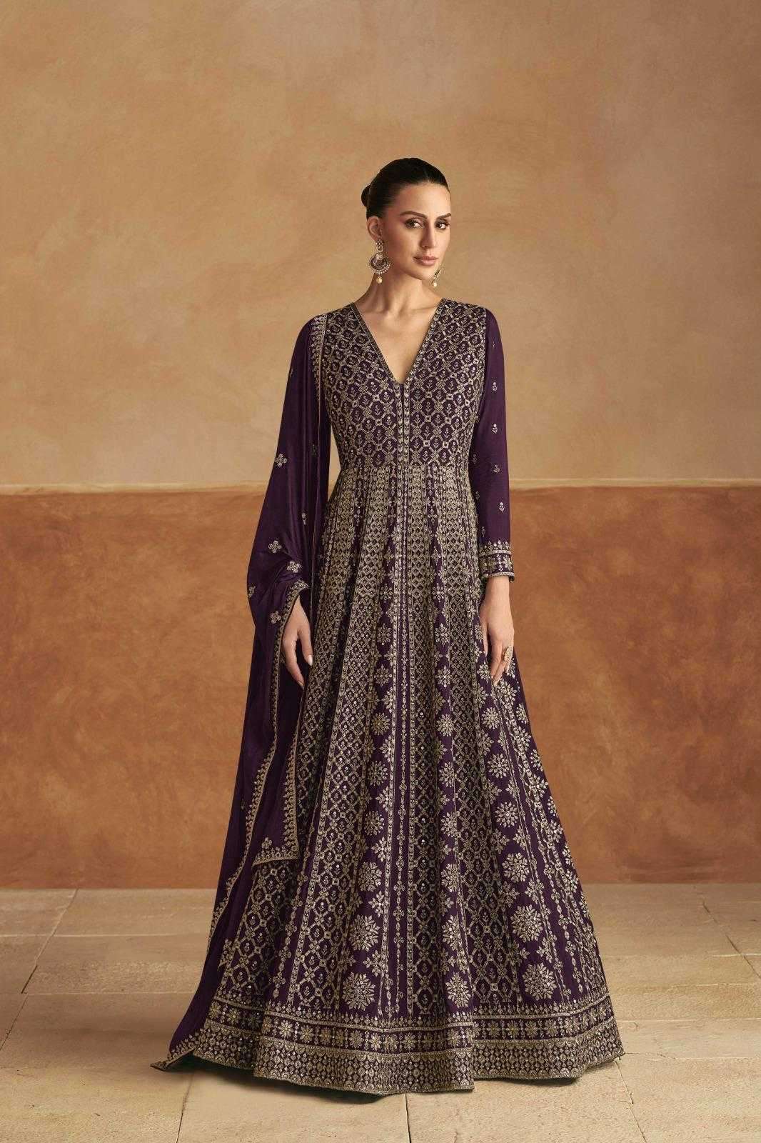 GULKAYRA DESIGNER PRESENTS NAGMA READYMADE EXCLUSIVE CHINON FESTIVE GOWN CATALOG WHOLESALER AND EXPORTER 