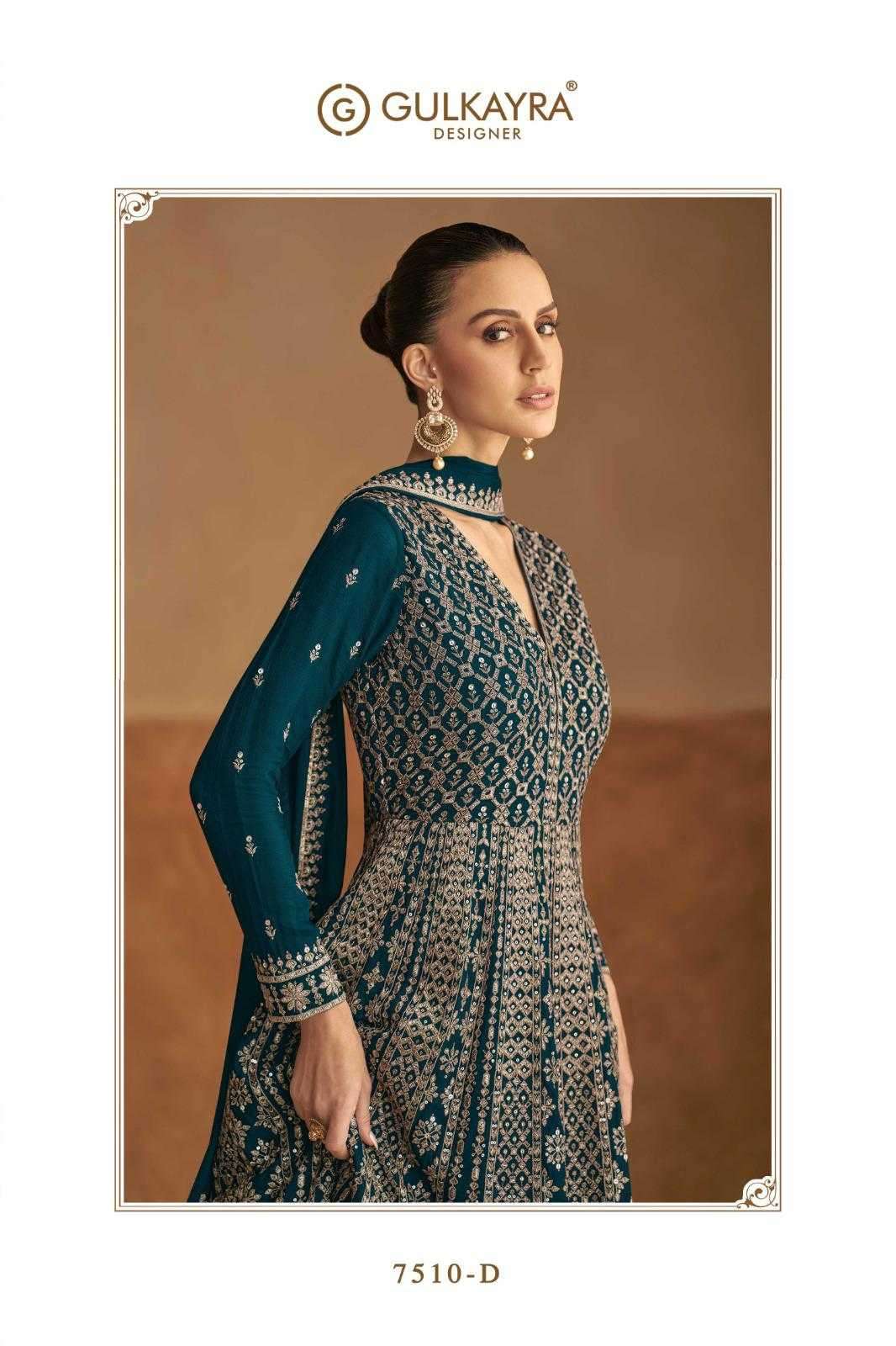 GULKAYRA DESIGNER PRESENTS NAGMA READYMADE EXCLUSIVE CHINON FESTIVE GOWN CATALOG WHOLESALER AND EXPORTER 
