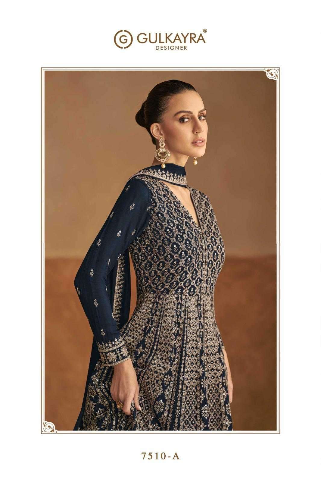 GULKAYRA DESIGNER PRESENTS NAGMA READYMADE EXCLUSIVE CHINON FESTIVE GOWN CATALOG WHOLESALER AND EXPORTER 