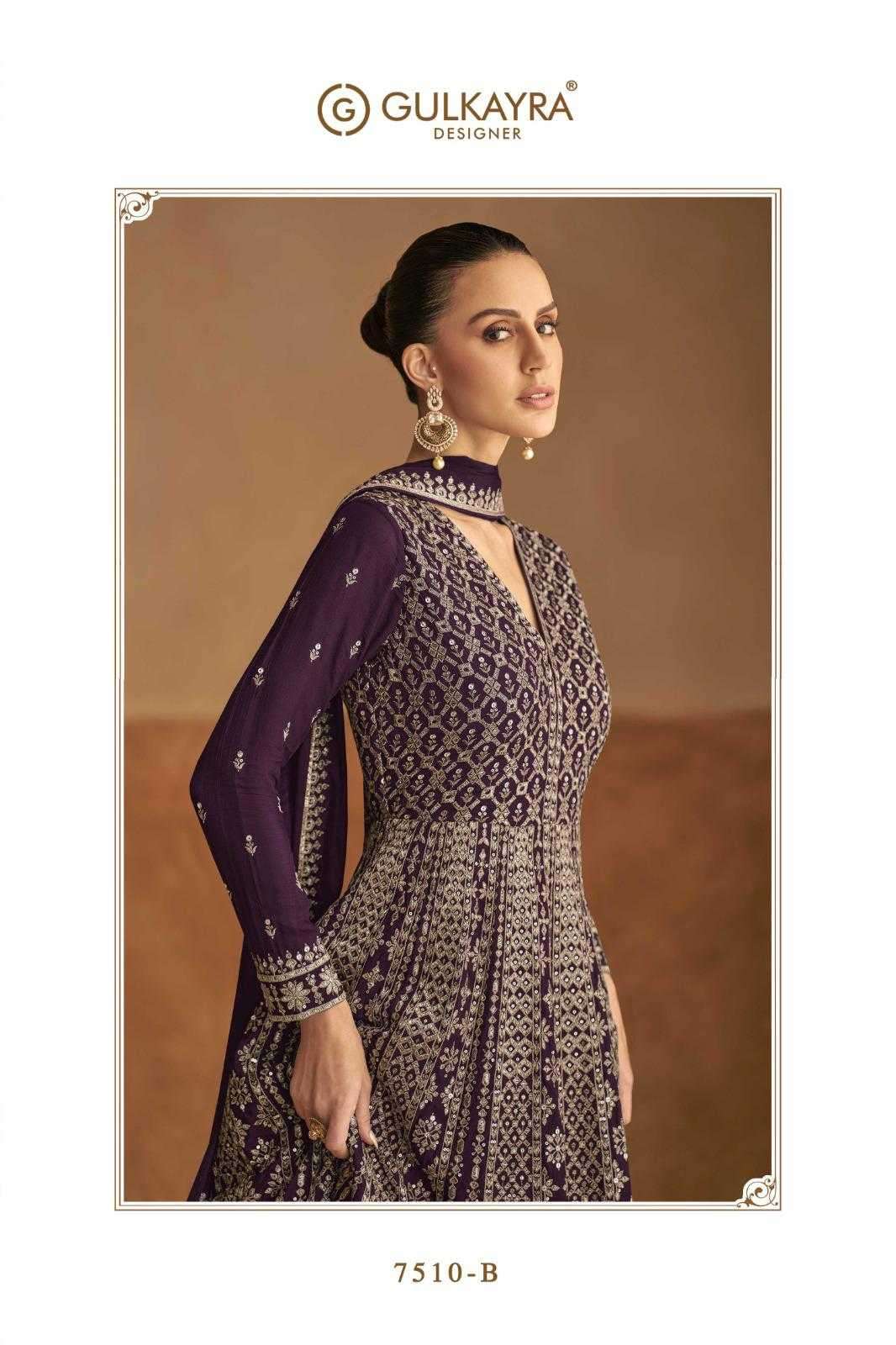 GULKAYRA DESIGNER PRESENTS NAGMA READYMADE EXCLUSIVE CHINON FESTIVE GOWN CATALOG WHOLESALER AND EXPORTER 
