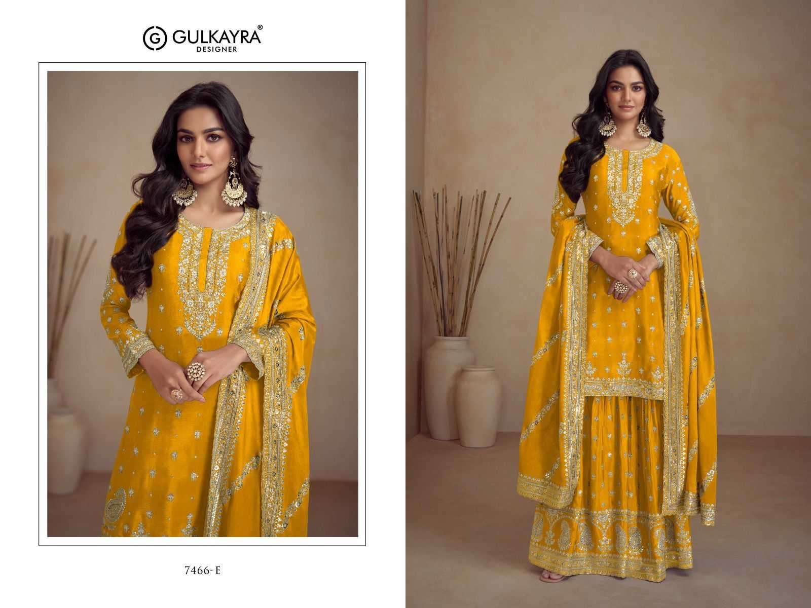 GULKAYRA DESIGNER PRESENTS SADAF EXCLUSIVE CHINON FULLY STITCH SKIRT STYLE DRESS CATALOG WHOLESALER AND EXPORTER 