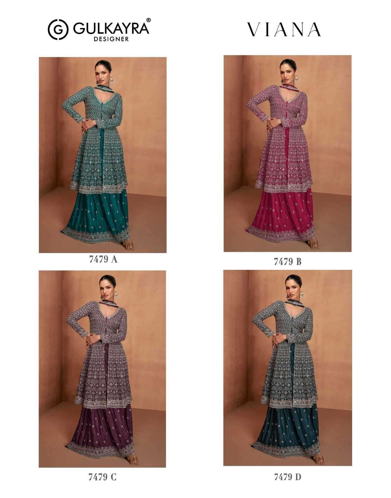 GULKAYRA DESIGNER PRESENTS VIANA CHINON READYMADE SKIRT KURTI WITH DUPATTA CATALOG WHOLESALER AND EXPORTER 