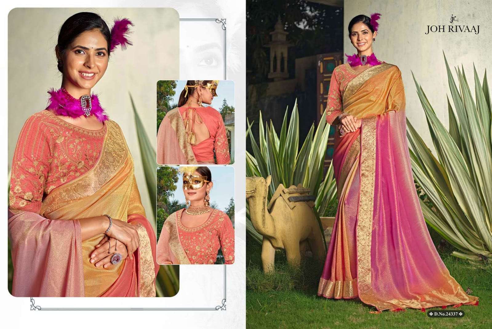 JOH RIVAAJ PRESENTS JAMUNA EXCLUSIVE FANCY SAREE CATALOG WHOLESALER AND EXPORTER 