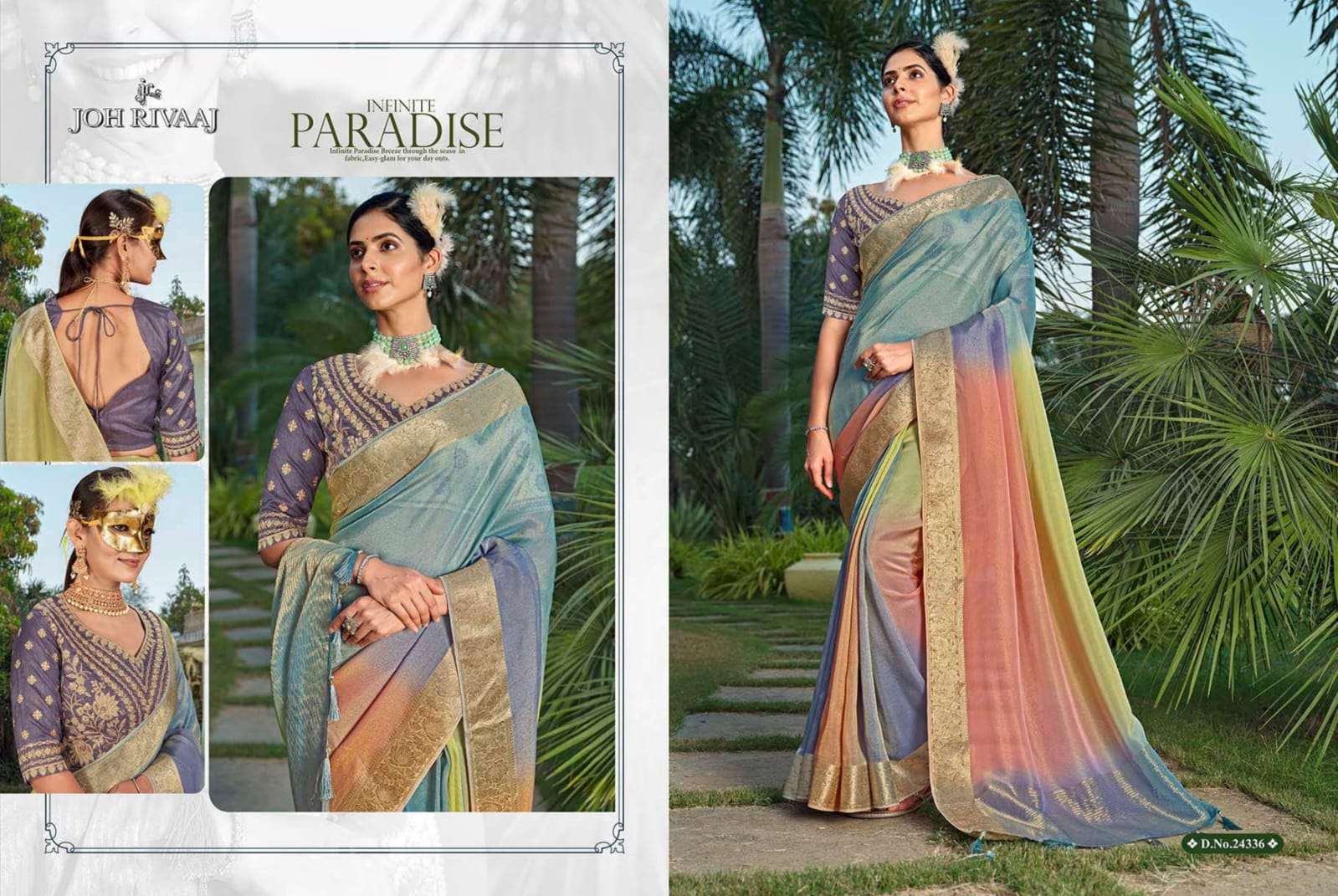 JOH RIVAAJ PRESENTS JAMUNA EXCLUSIVE FANCY SAREE CATALOG WHOLESALER AND EXPORTER 