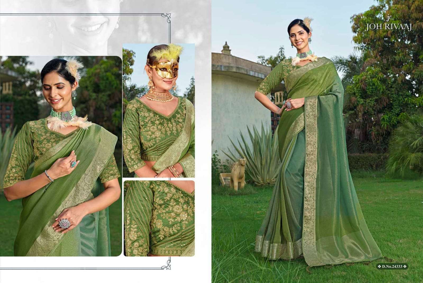 JOH RIVAAJ PRESENTS JAMUNA EXCLUSIVE FANCY SAREE CATALOG WHOLESALER AND EXPORTER 