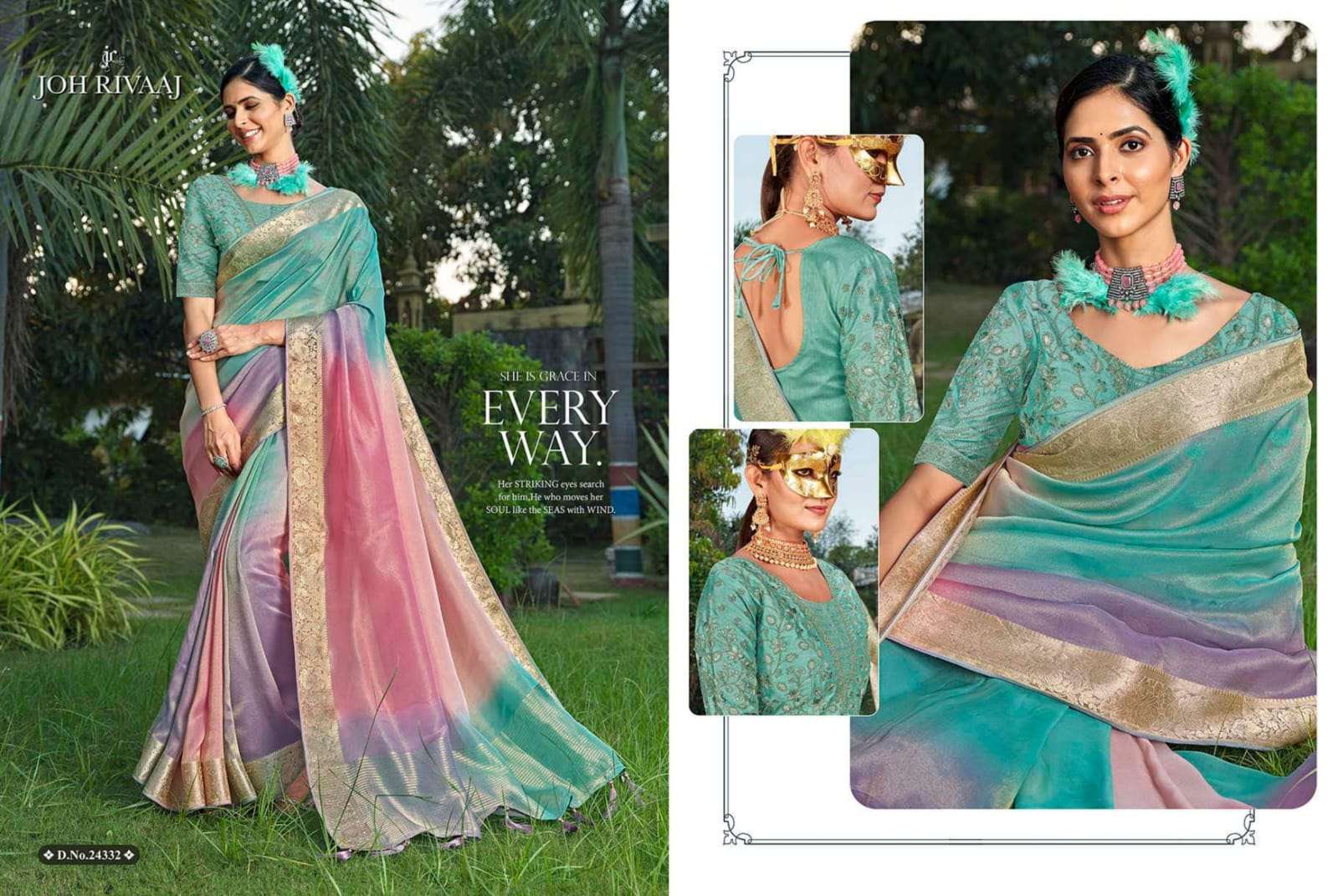 JOH RIVAAJ PRESENTS JAMUNA EXCLUSIVE FANCY SAREE CATALOG WHOLESALER AND EXPORTER 