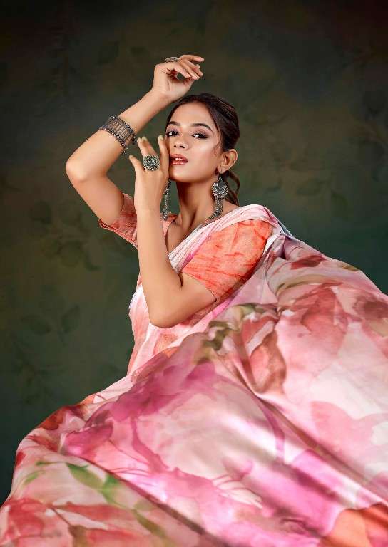 KASHVI CREATION PRESENTS DIVYANI VOL-4 1001-1008 SATIN PRINT SAREES CATALOG WHOLESALER AND EXPORTER 