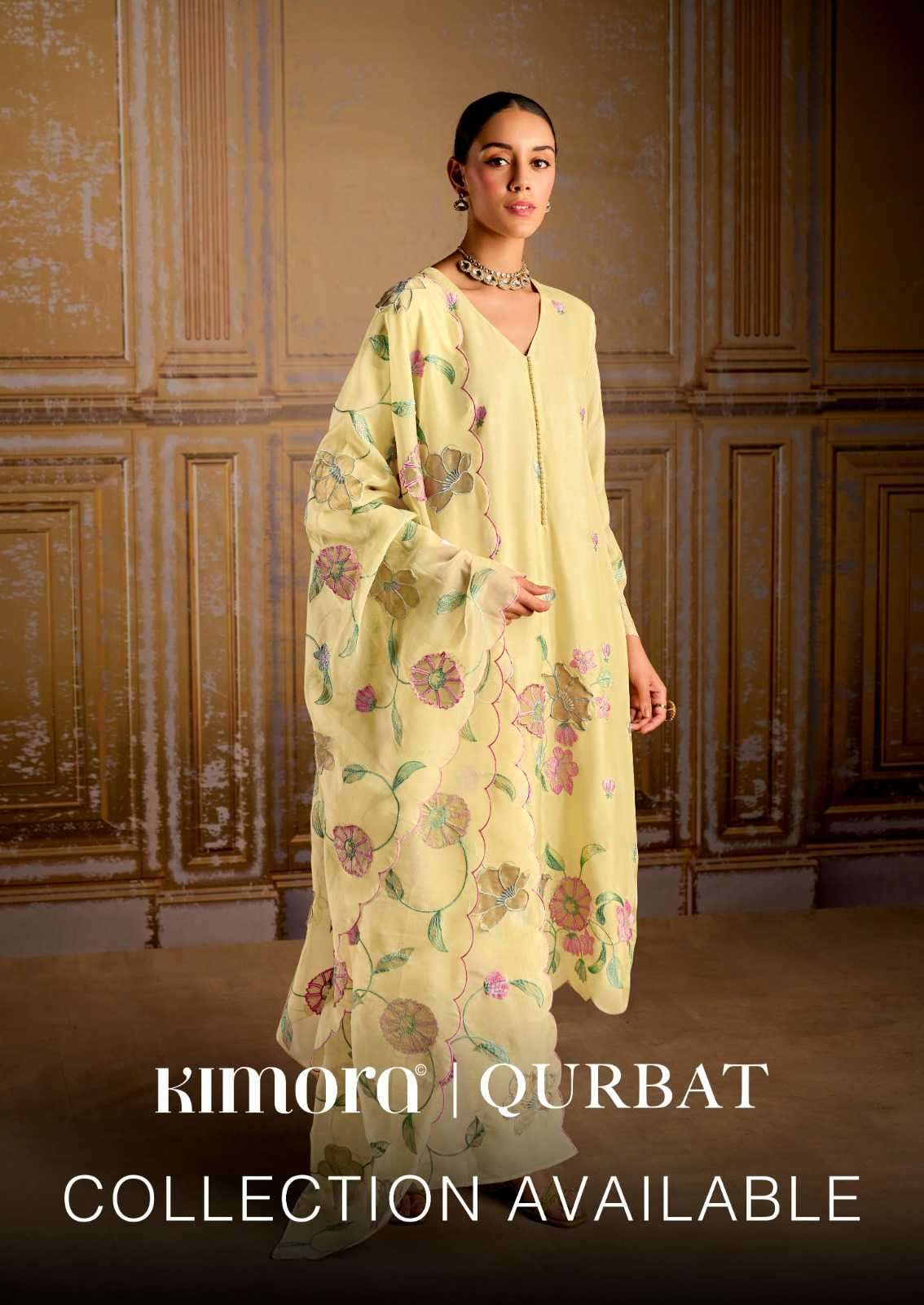 KIMORA PRESENTS QURBAT VOL-51 STYLISH SILK LADIES 3PCS SUITS CATALOG WHOLESALER AND EXPORTER 