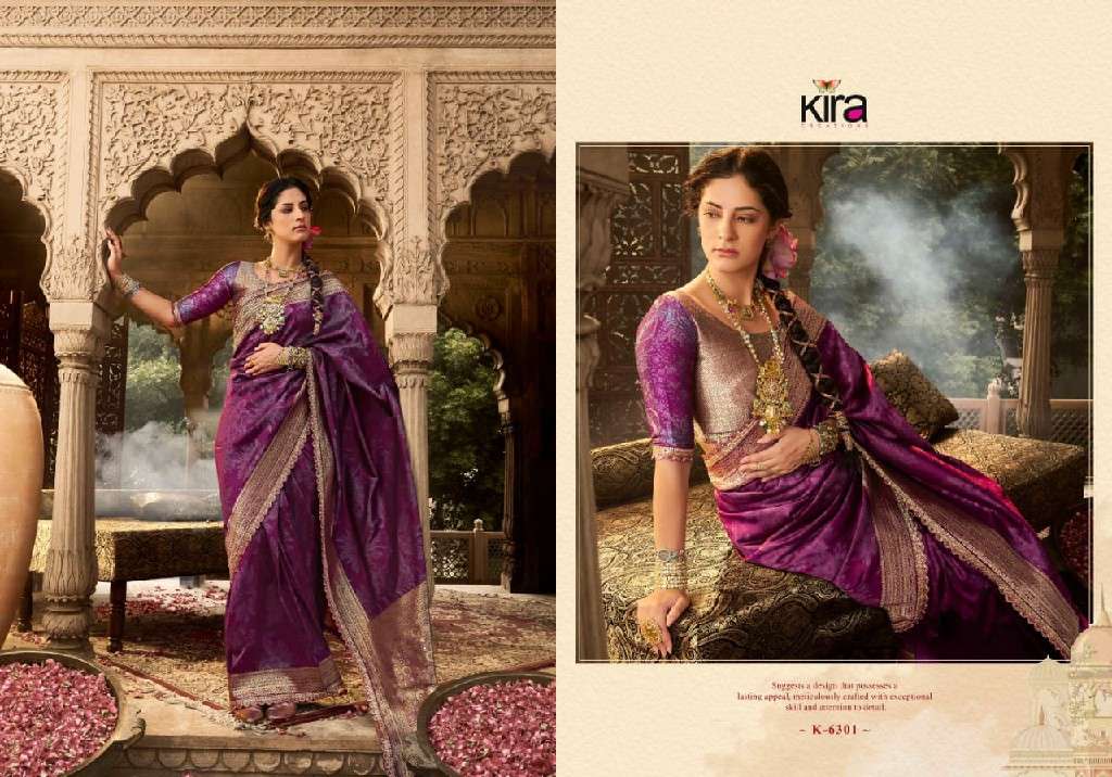 KIRA CREATION PRESENTS KALAYA BANARASI SILK FASHIONABLE BEST SAREES CATALOG WHOLESALER AND EXPORTER 