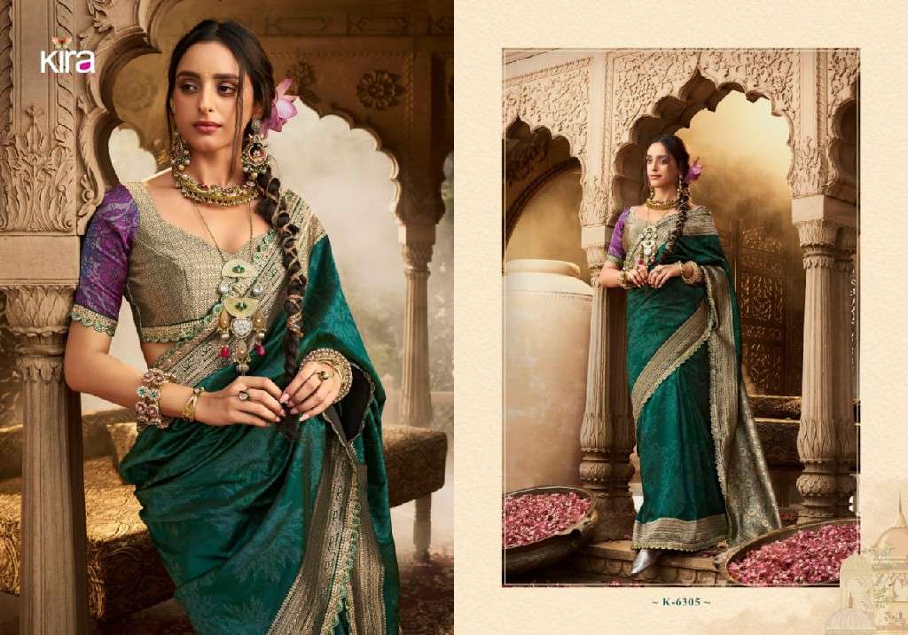 KIRA CREATION PRESENTS KALAYA BANARASI SILK FASHIONABLE BEST SAREES CATALOG WHOLESALER AND EXPORTER 