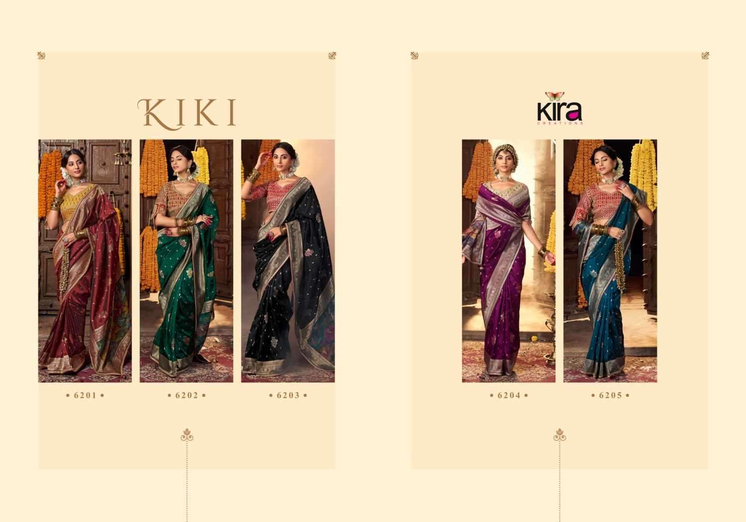 KIRA PRESENTS KIKI BANARASI SILK FANCY SAREES CATALOG WHOLESALER AND EXPORTER IN SURAT  