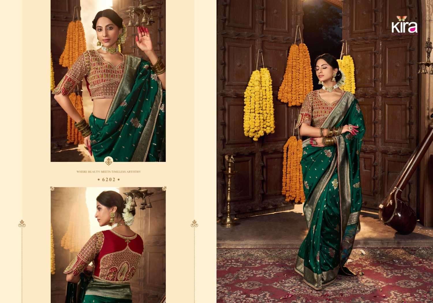 KIRA PRESENTS KIKI BANARASI SILK FANCY SAREES CATALOG WHOLESALER AND EXPORTER IN SURAT  