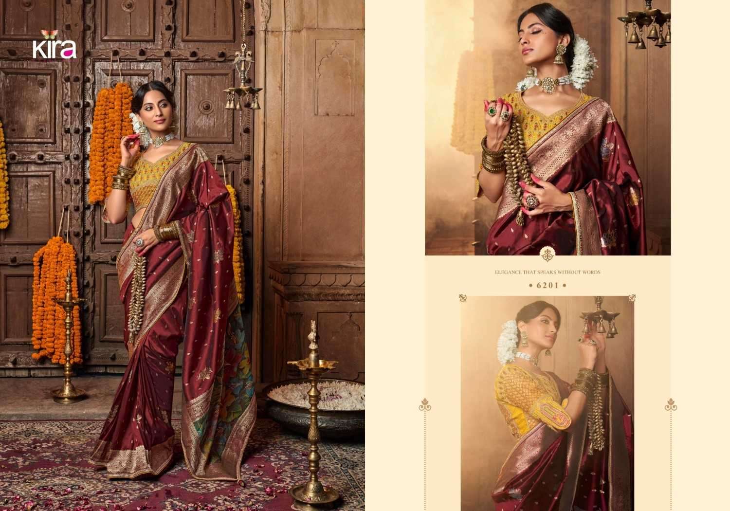 KIRA PRESENTS KIKI BANARASI SILK FANCY SAREES CATALOG WHOLESALER AND EXPORTER IN SURAT  