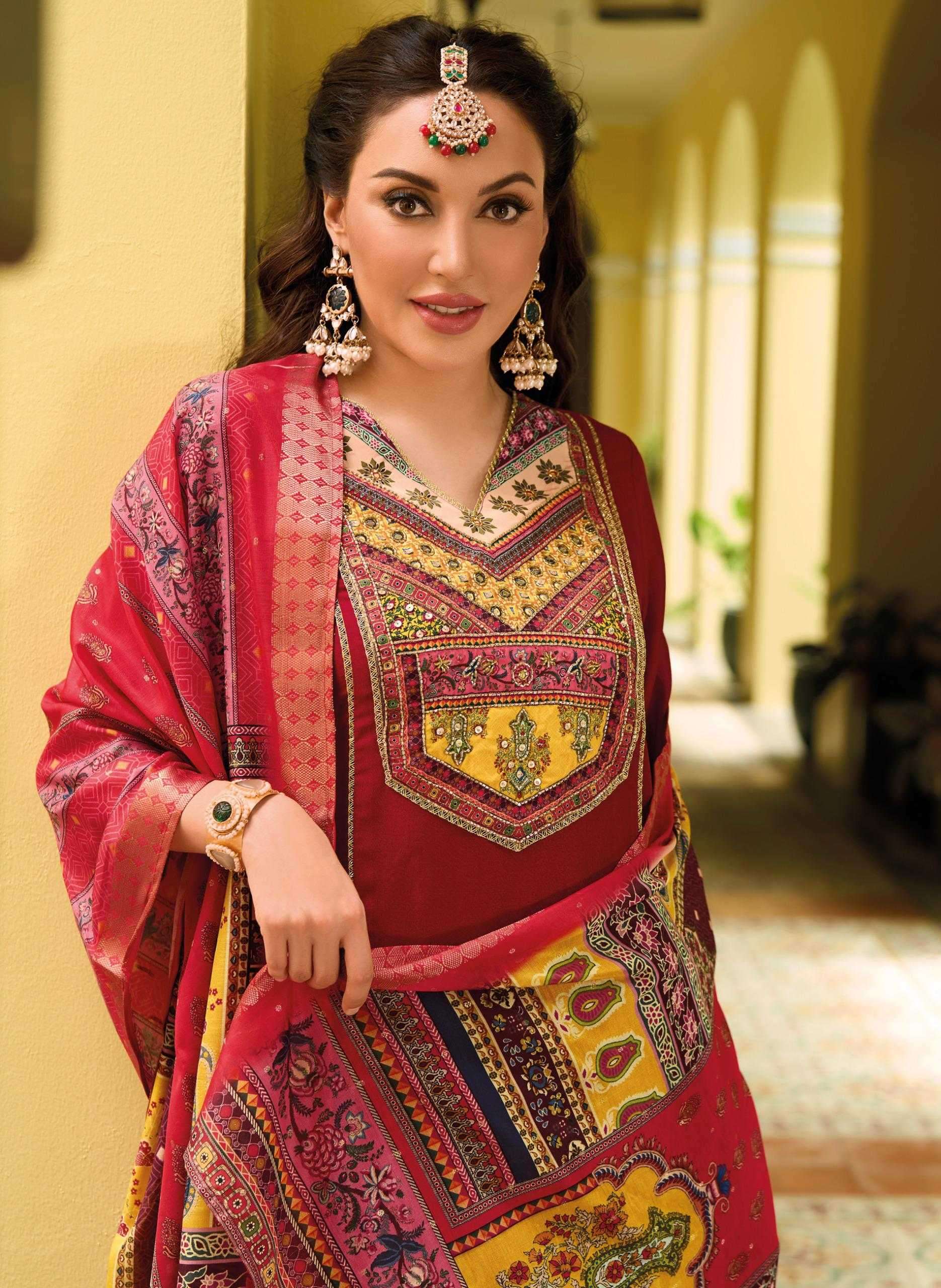 LADY LEELA PRESENTS ZEENAT READYMADE DESIGNER VICHITRA HANDWORK LADIES KURTIS CATALOG WHOLESALER AND EXPORTER 