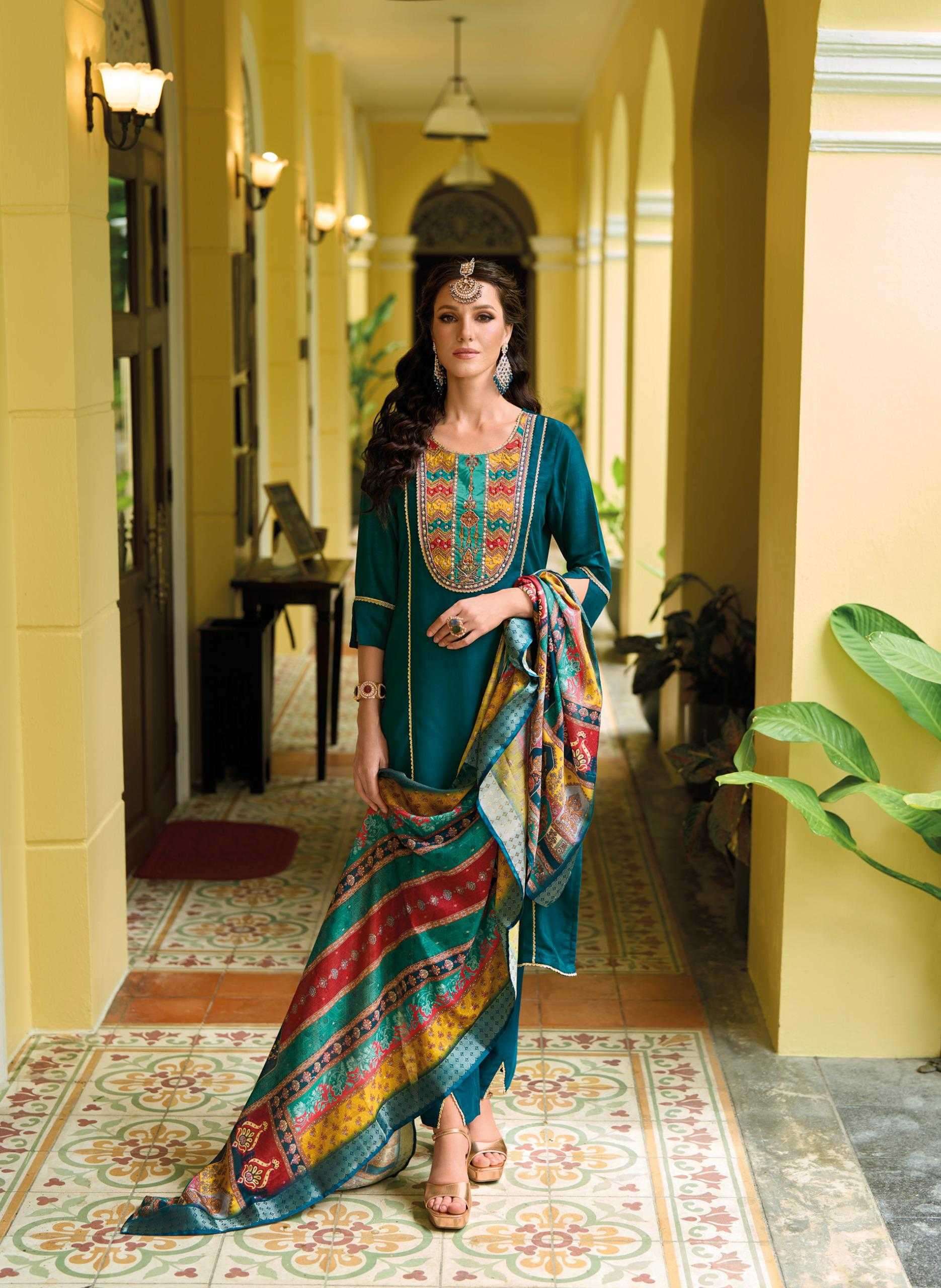 LADY LEELA PRESENTS ZEENAT READYMADE DESIGNER VICHITRA HANDWORK LADIES KURTIS CATALOG WHOLESALER AND EXPORTER 