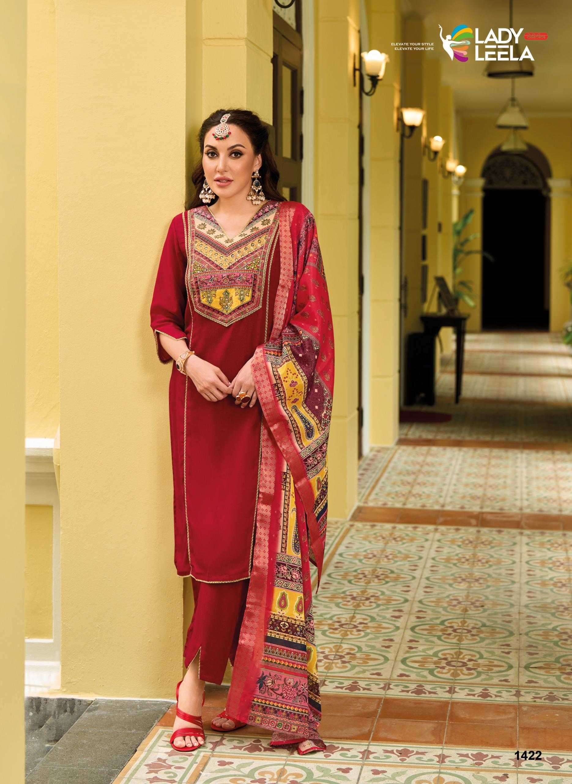 LADY LEELA PRESENTS ZEENAT READYMADE DESIGNER VICHITRA HANDWORK LADIES KURTIS CATALOG WHOLESALER AND EXPORTER 