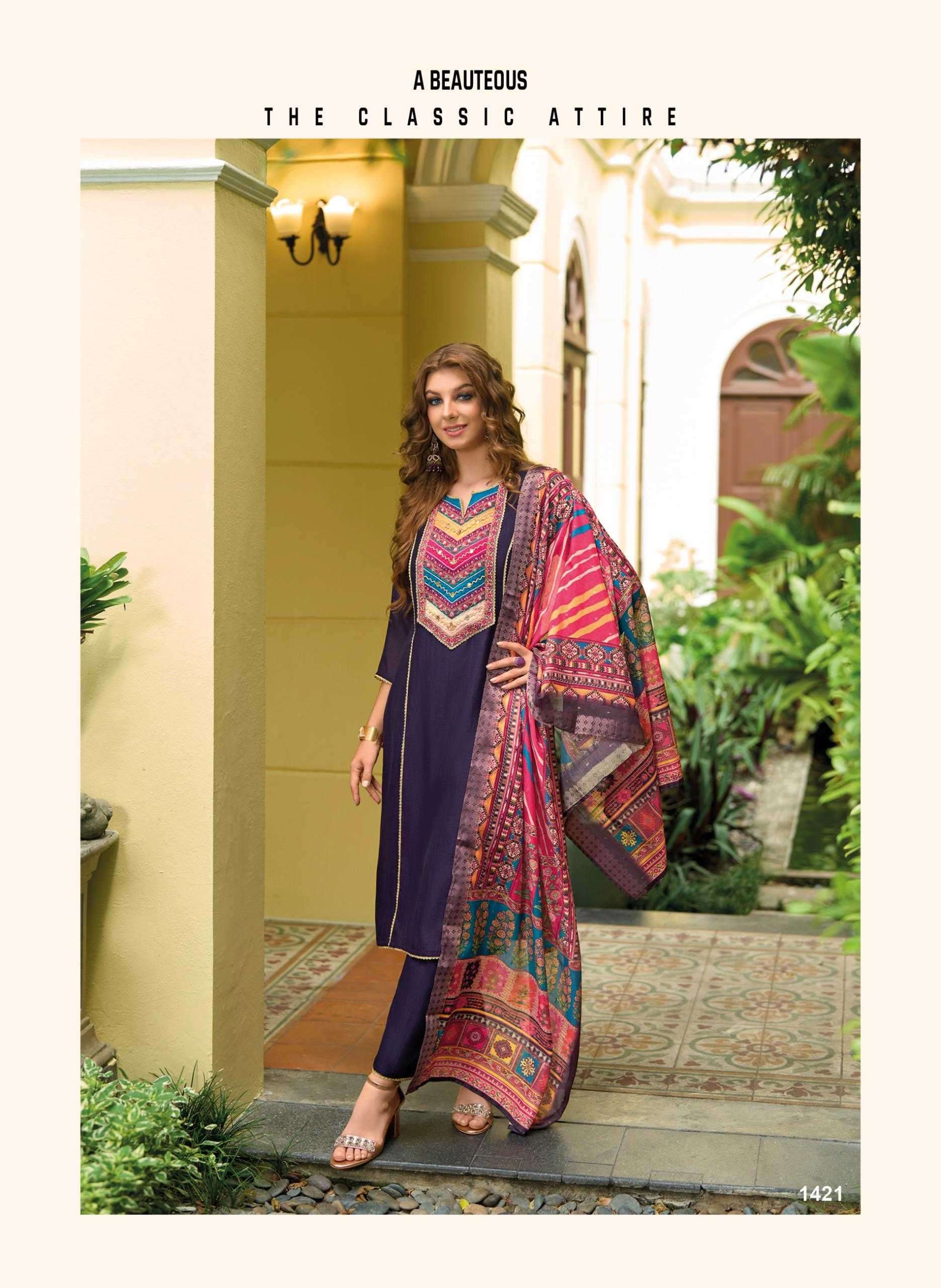 LADY LEELA PRESENTS ZEENAT READYMADE DESIGNER VICHITRA HANDWORK LADIES KURTIS CATALOG WHOLESALER AND EXPORTER 
