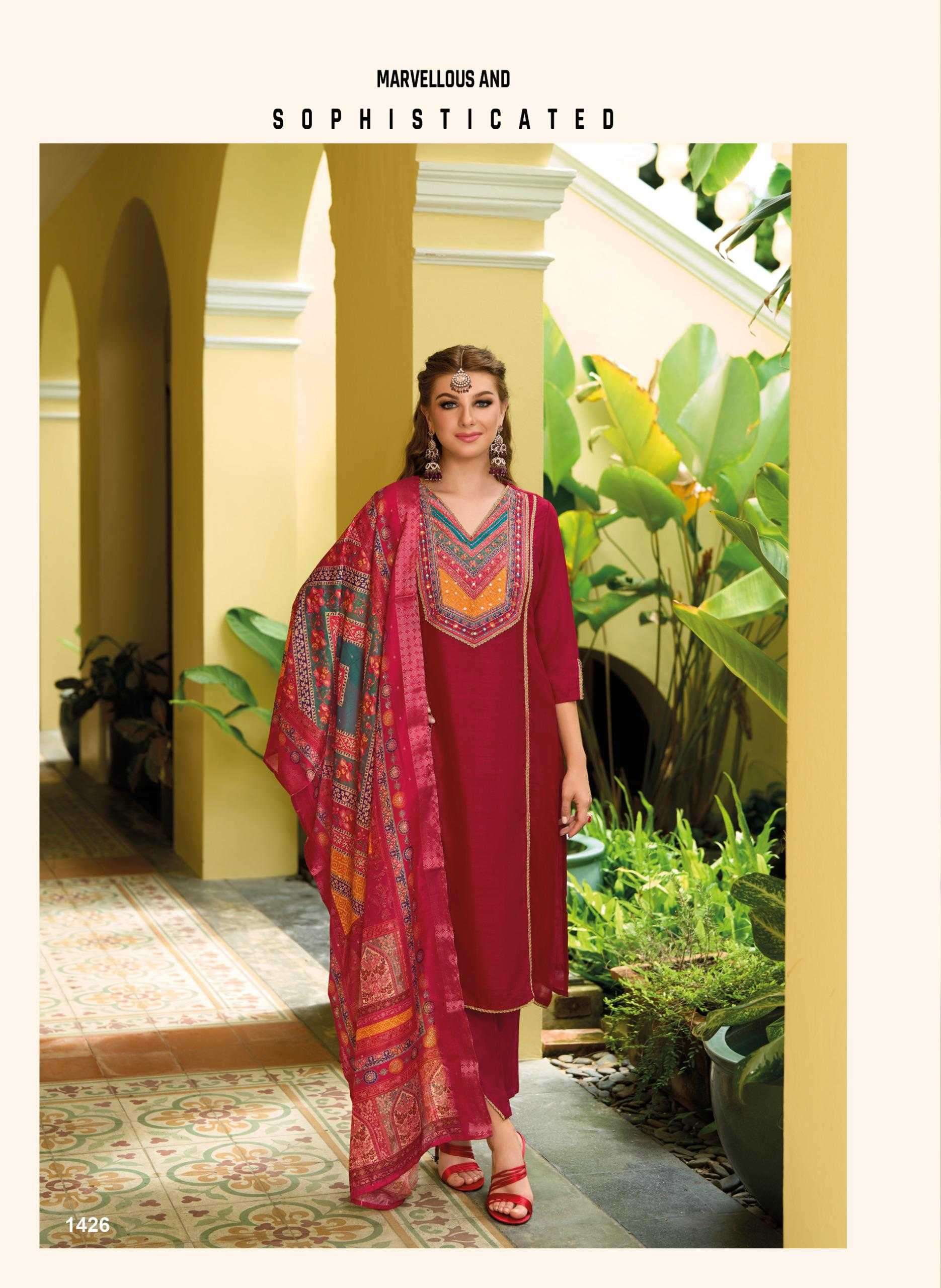 LADY LEELA PRESENTS ZEENAT READYMADE DESIGNER VICHITRA HANDWORK LADIES KURTIS CATALOG WHOLESALER AND EXPORTER 